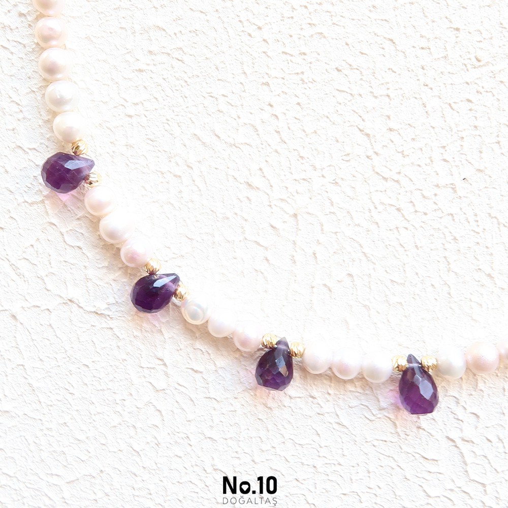 Bella Necklace (İnci & Ametist )