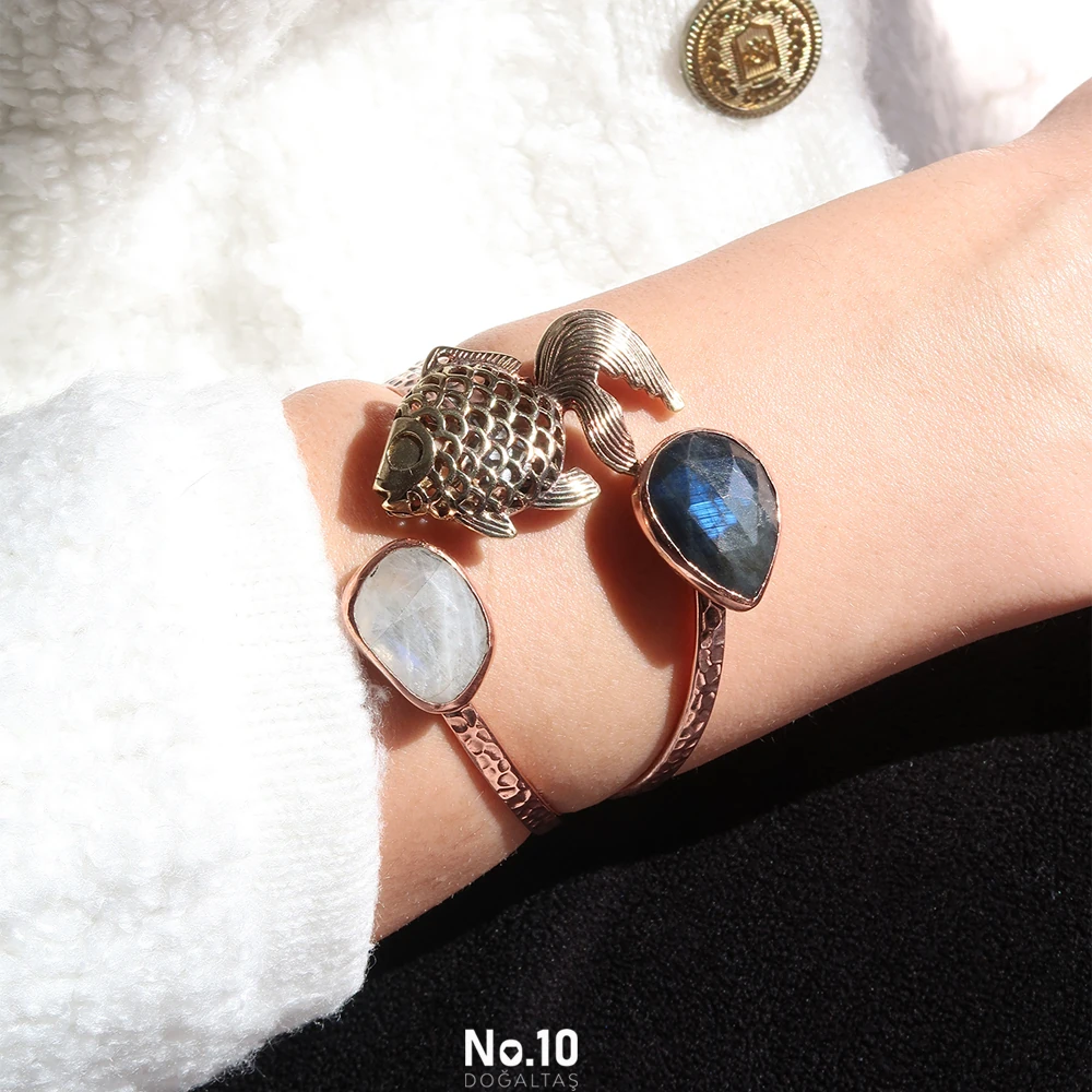 Copper Bracelet No.2 (Ay Taşı Labradorit)