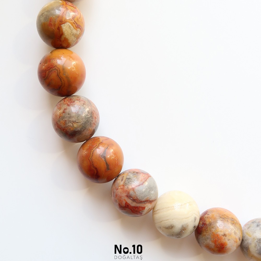 Crazy Lace Jasper Doğal Taşlı Kolye (13mm)