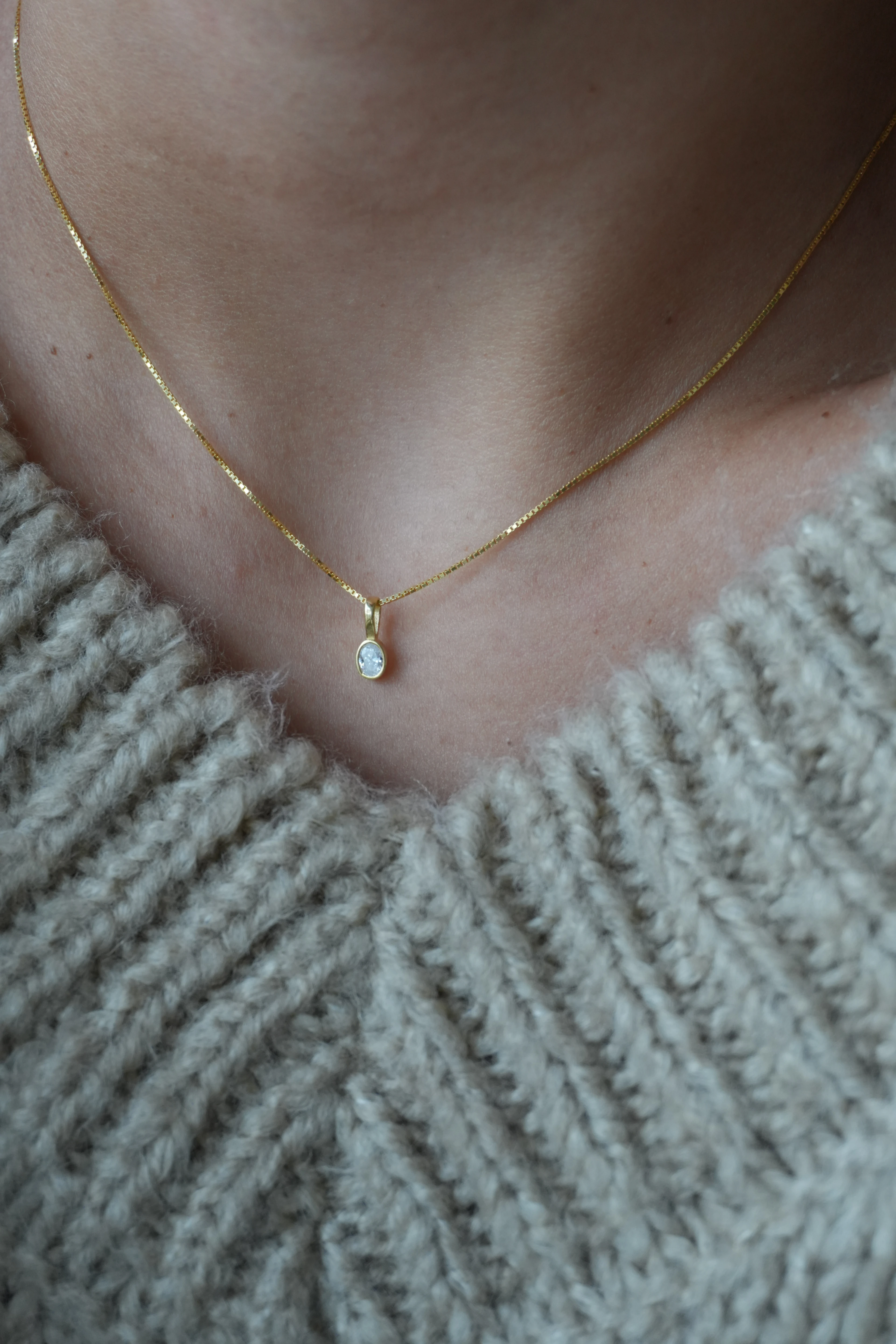 Minimal Tektaş Kolye | 925 Ayar Gümüş 