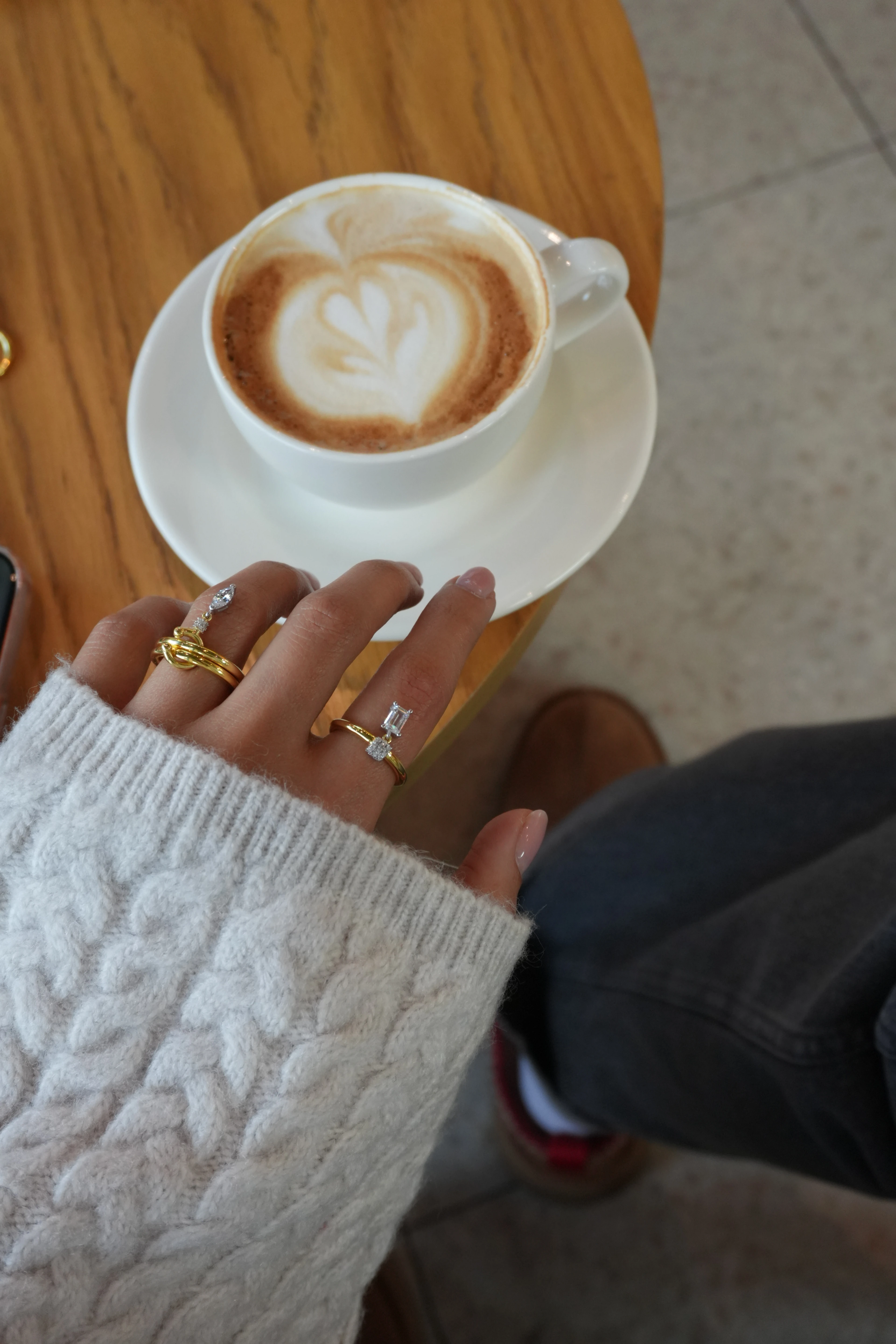 Shine İkili Sarkıntılı Damla Taşlı Yüzük No:3 | 925 Ayar Gümüş