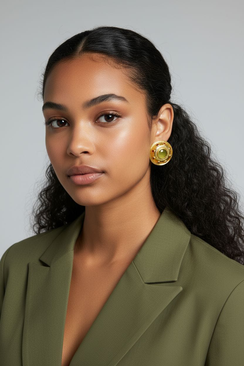 Lyra Amazonit Doğal Taşlı Küpe