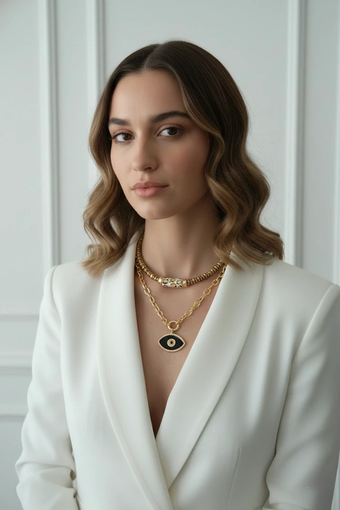 Savanna Hematit Doğal Taş Kolye Bileklik Set