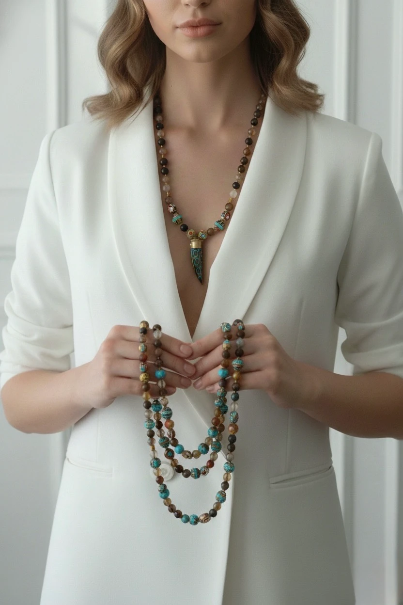 Tibet Harmony Doğal Taş Kolye