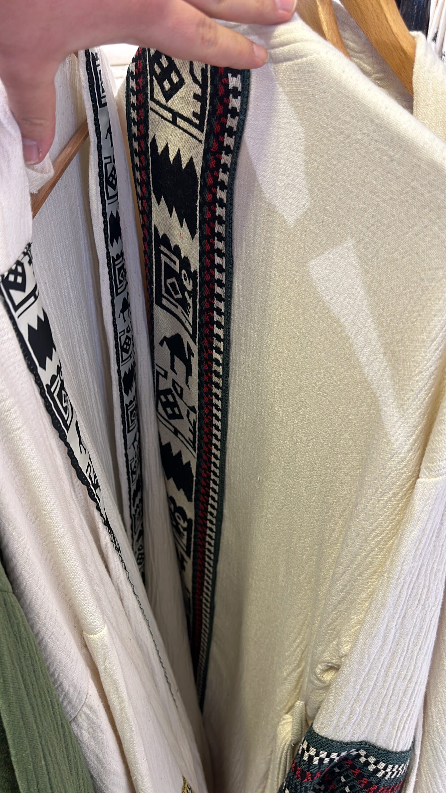 Sultan Koleksiyonu Natural Nakış İşlemeli Müslin Kaftan