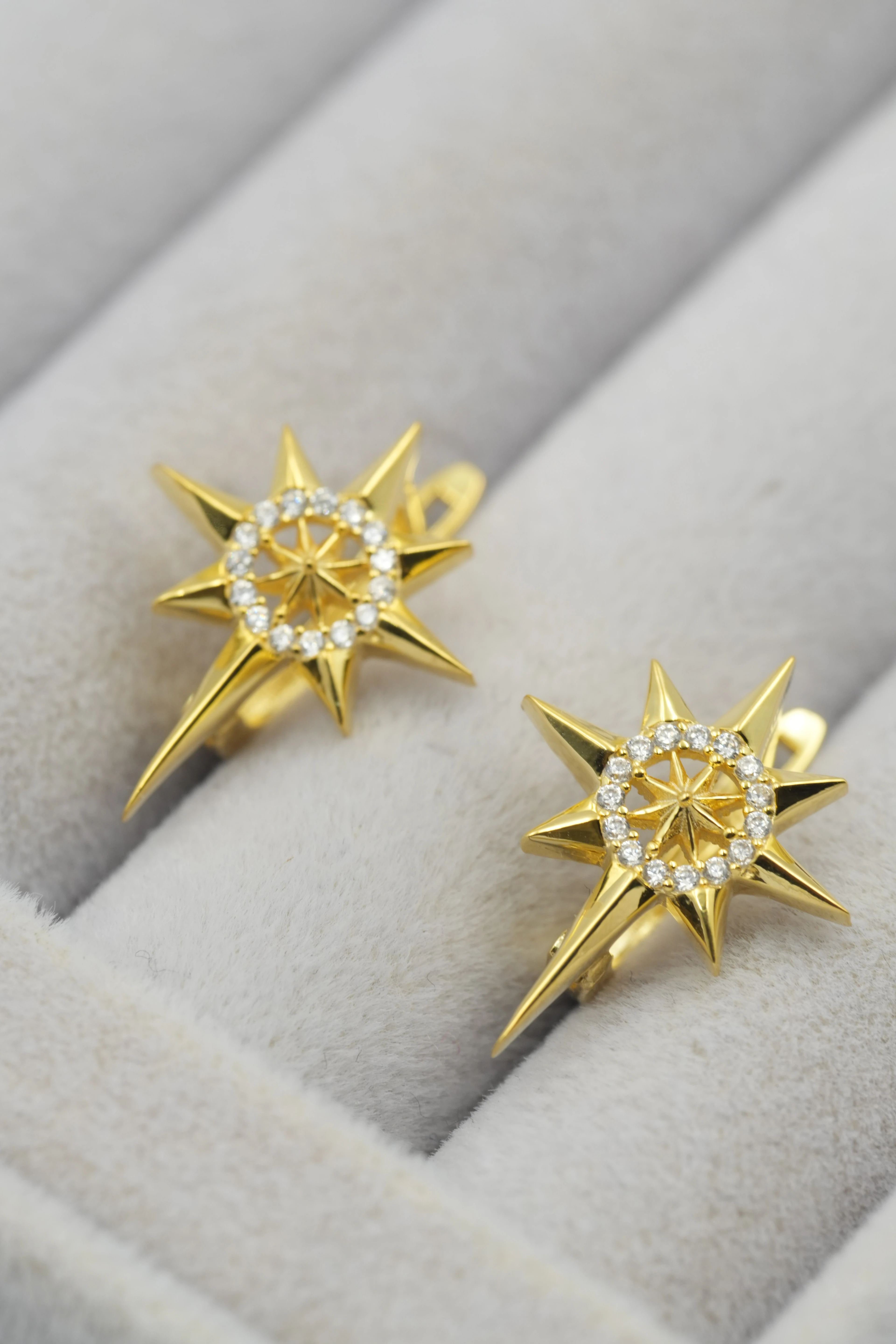 Kutup Yılldızı Küpe | 925 Ayar Gümüş