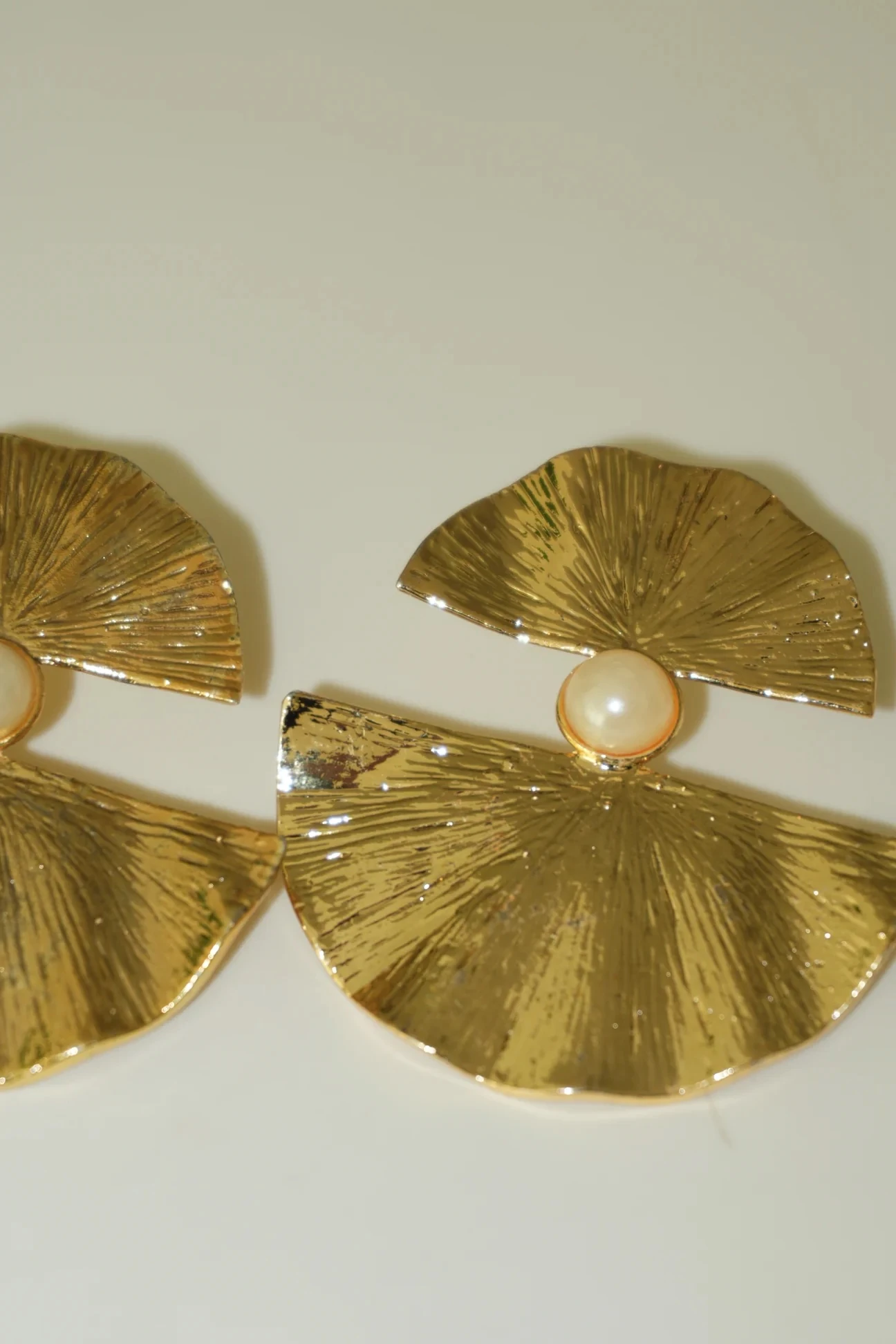 Yelpaze Gerçek İnci Küpe