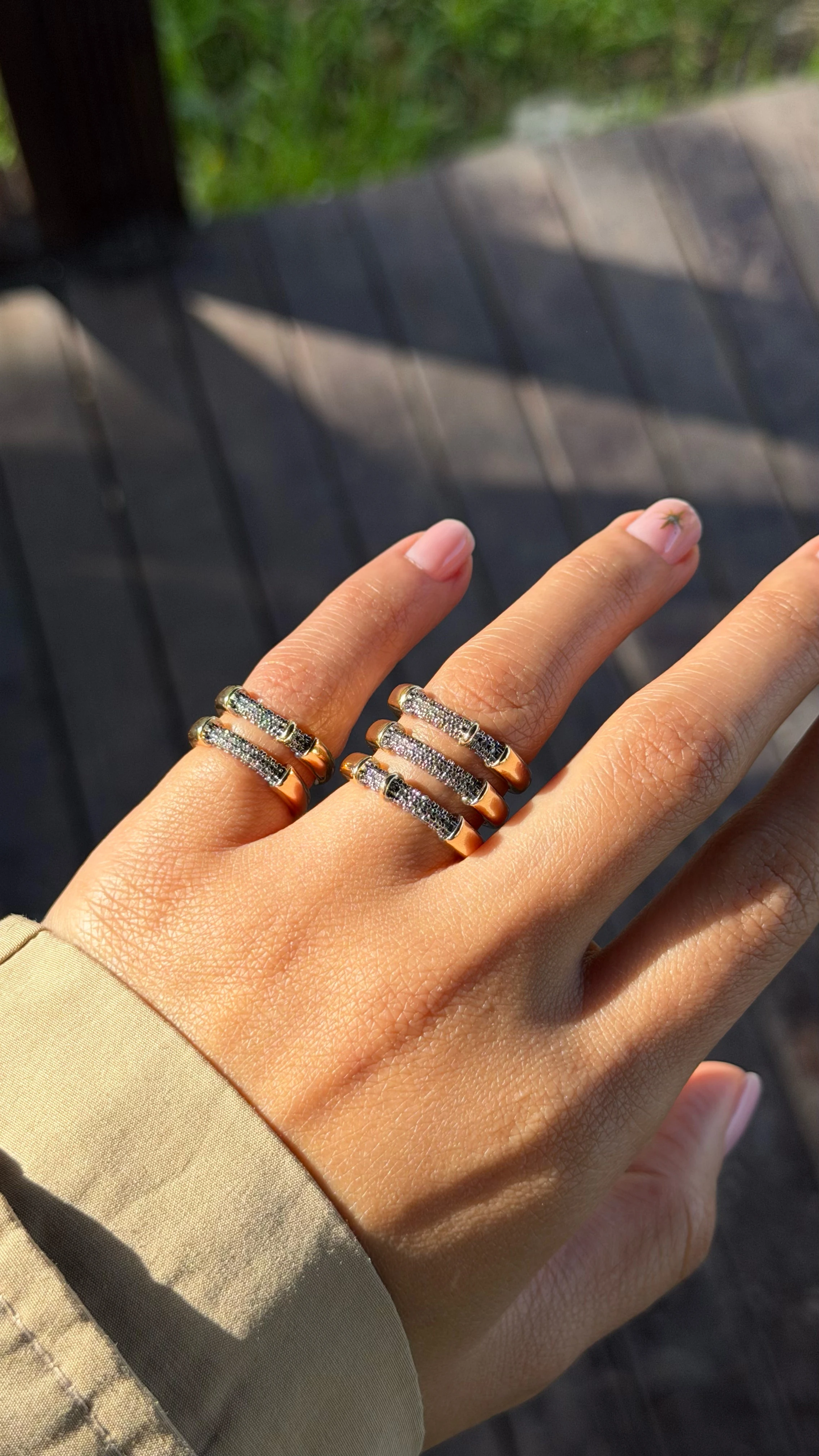 Radiant İkili Zincir Yüzük