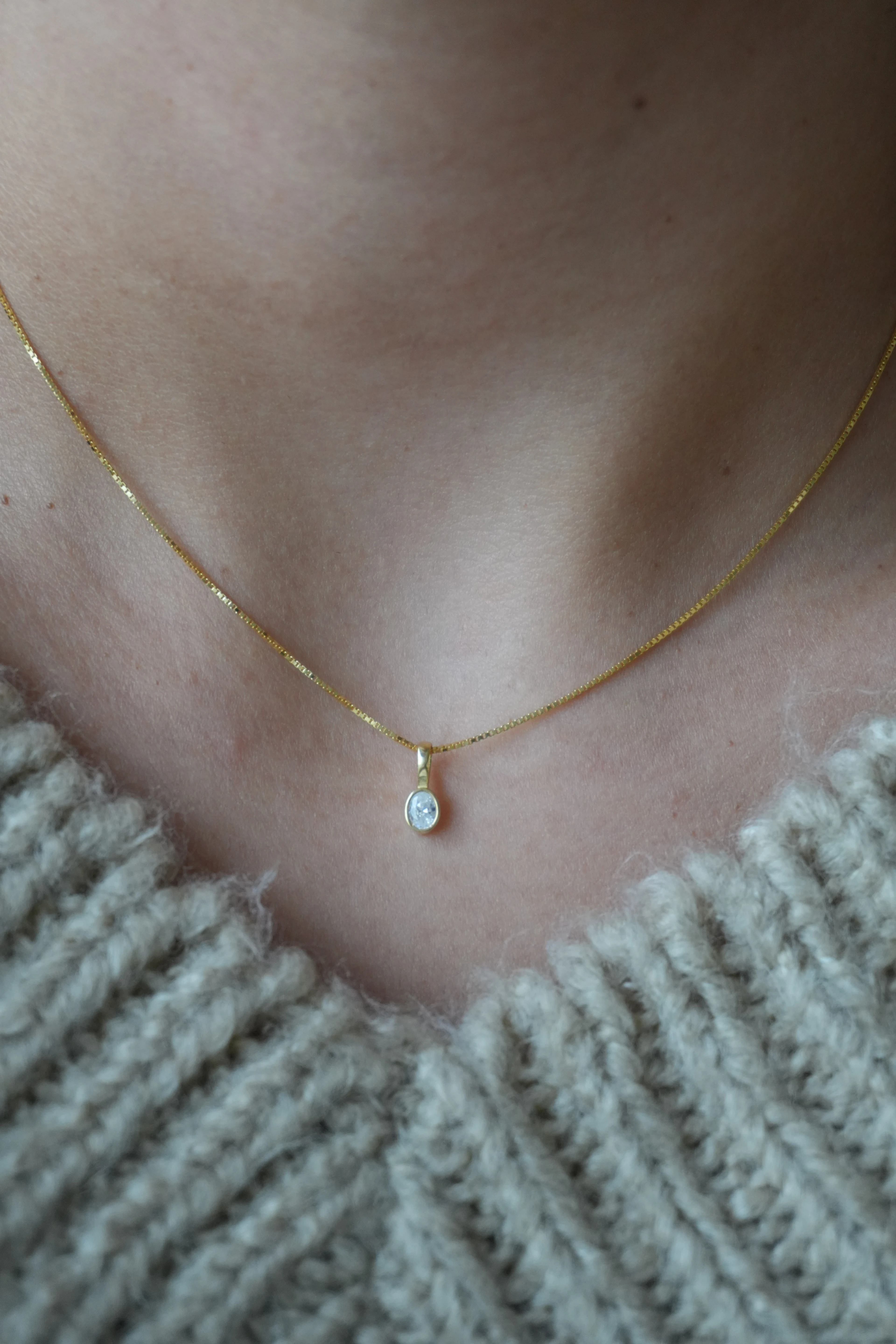 Minimal Tektaş Kolye | 925 Ayar Gümüş 