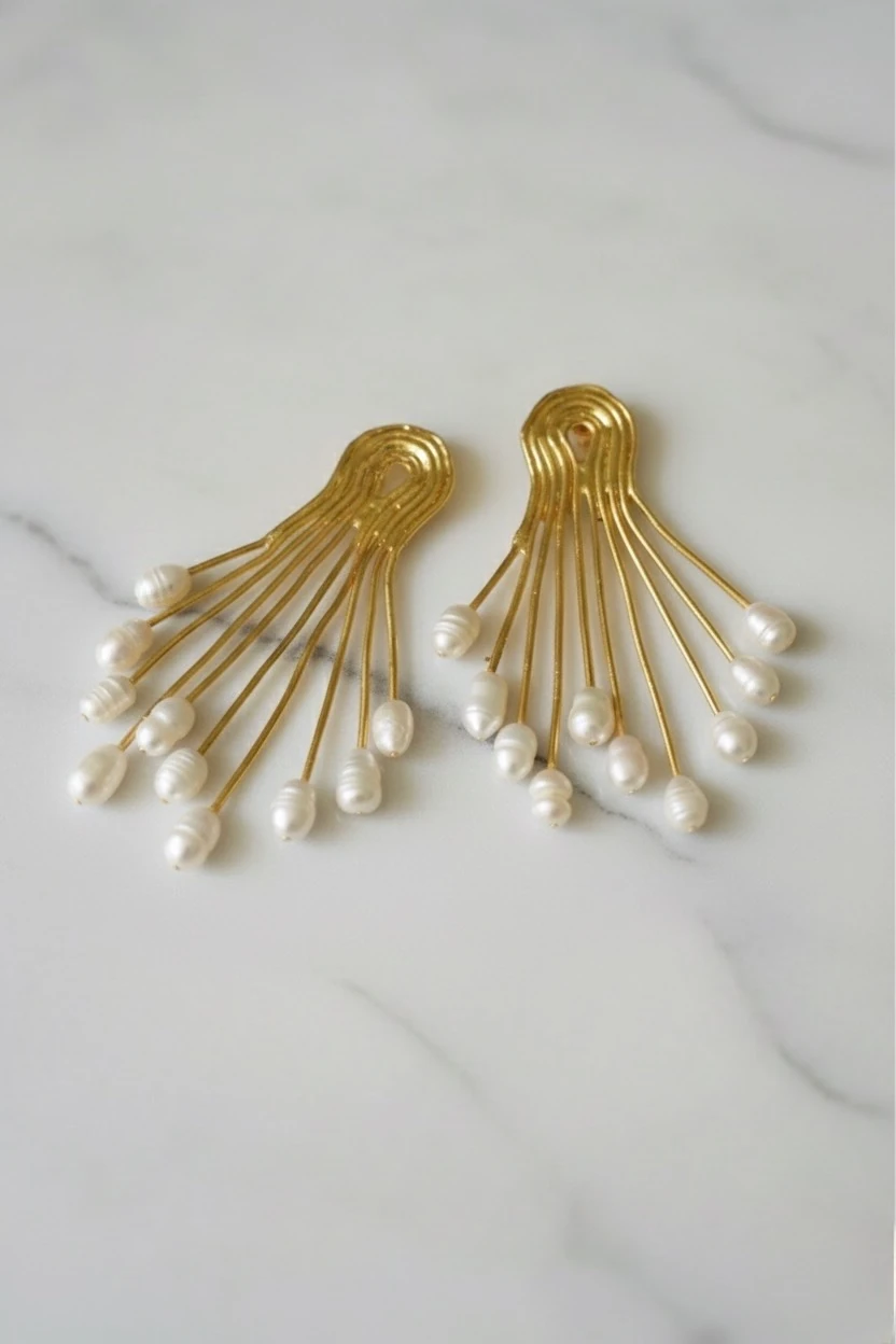 Rainfall Pearl Barok İnci Küpe