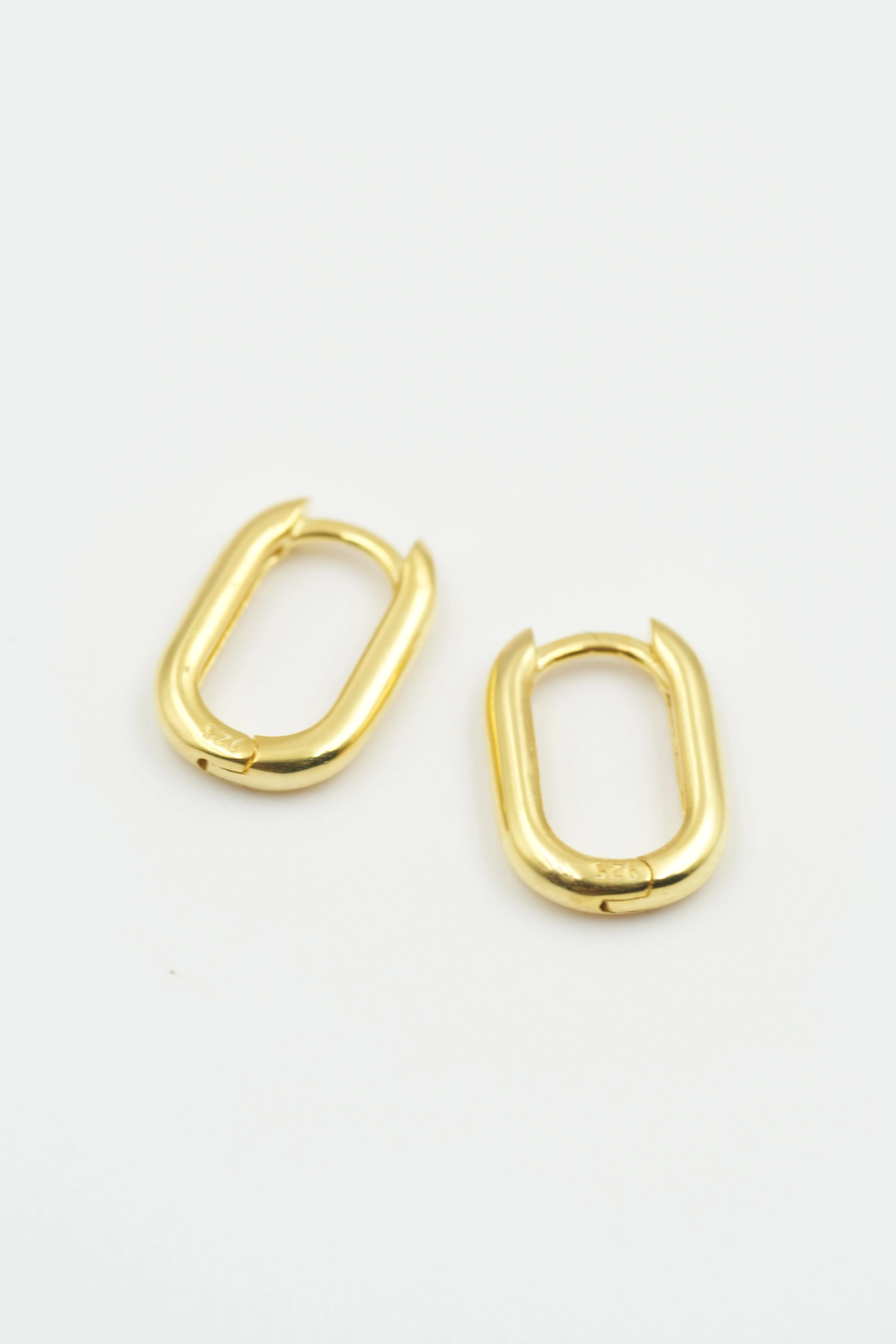 Vaye Uzun Oval Mini Küpe | 925 Ayar Gümüş