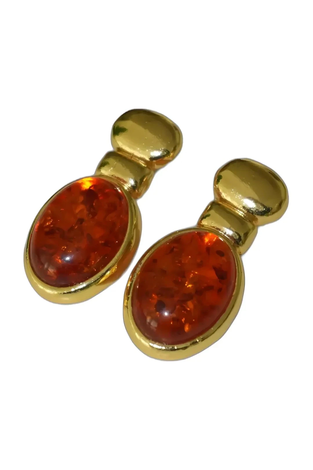 Larue Gerçek Kehribar Taşlı Küpe