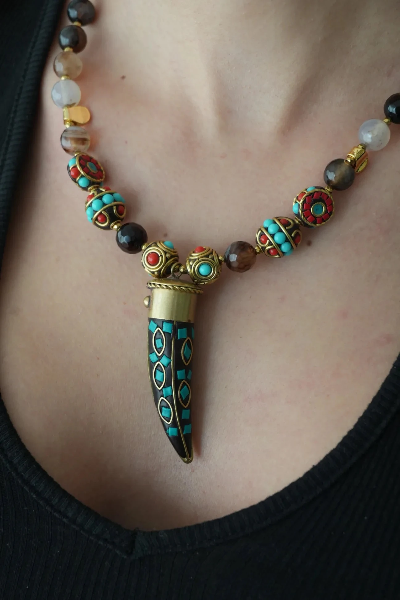 Tibet Harmony Doğal Taş Kolye