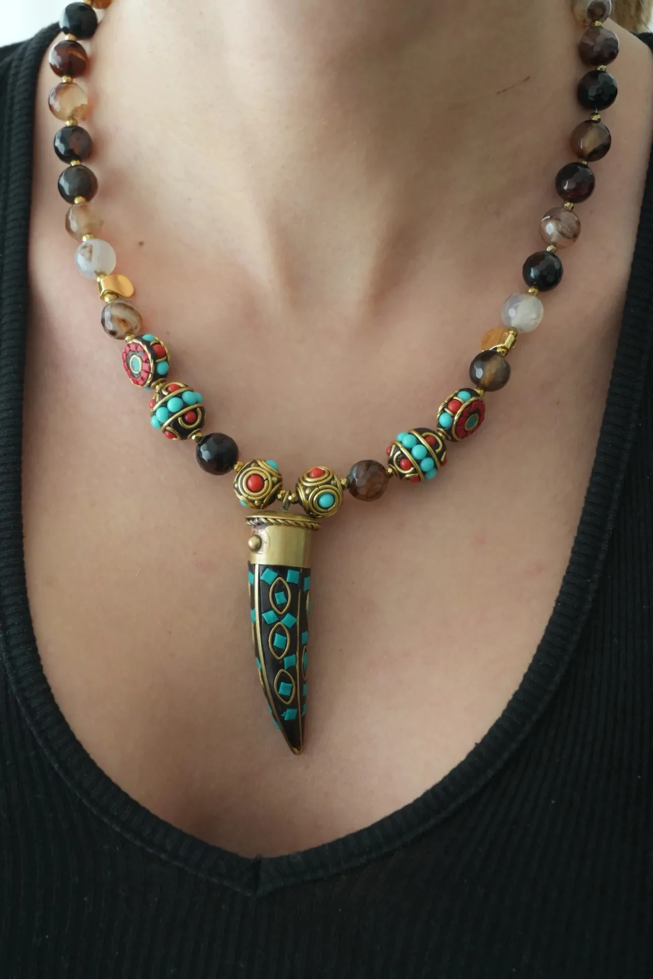 Tibet Harmony Doğal Taş Kolye