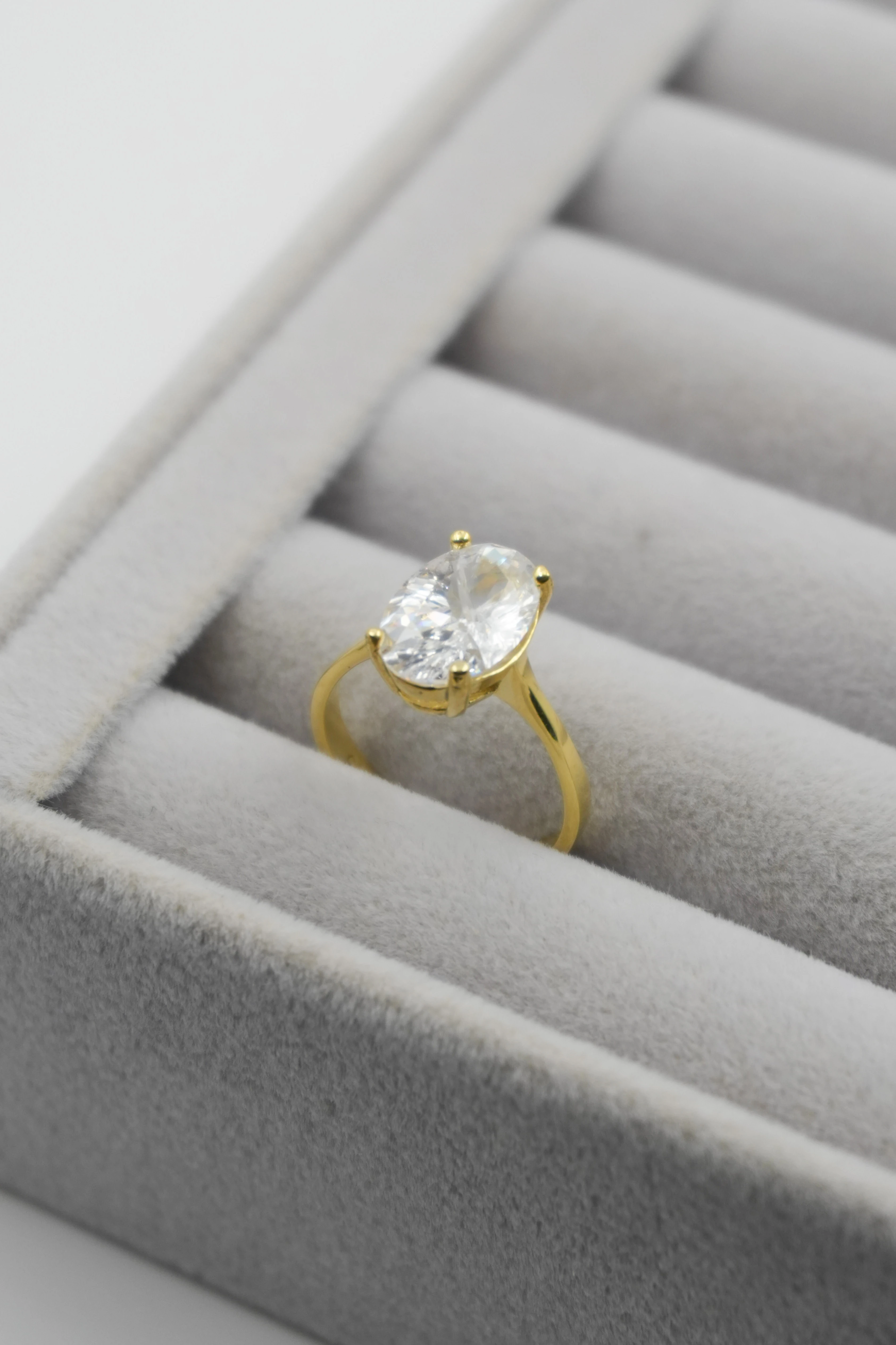 Cele Oval Tektaş Yüzük Ayarlanabilir | 925 Ayar Gümüş