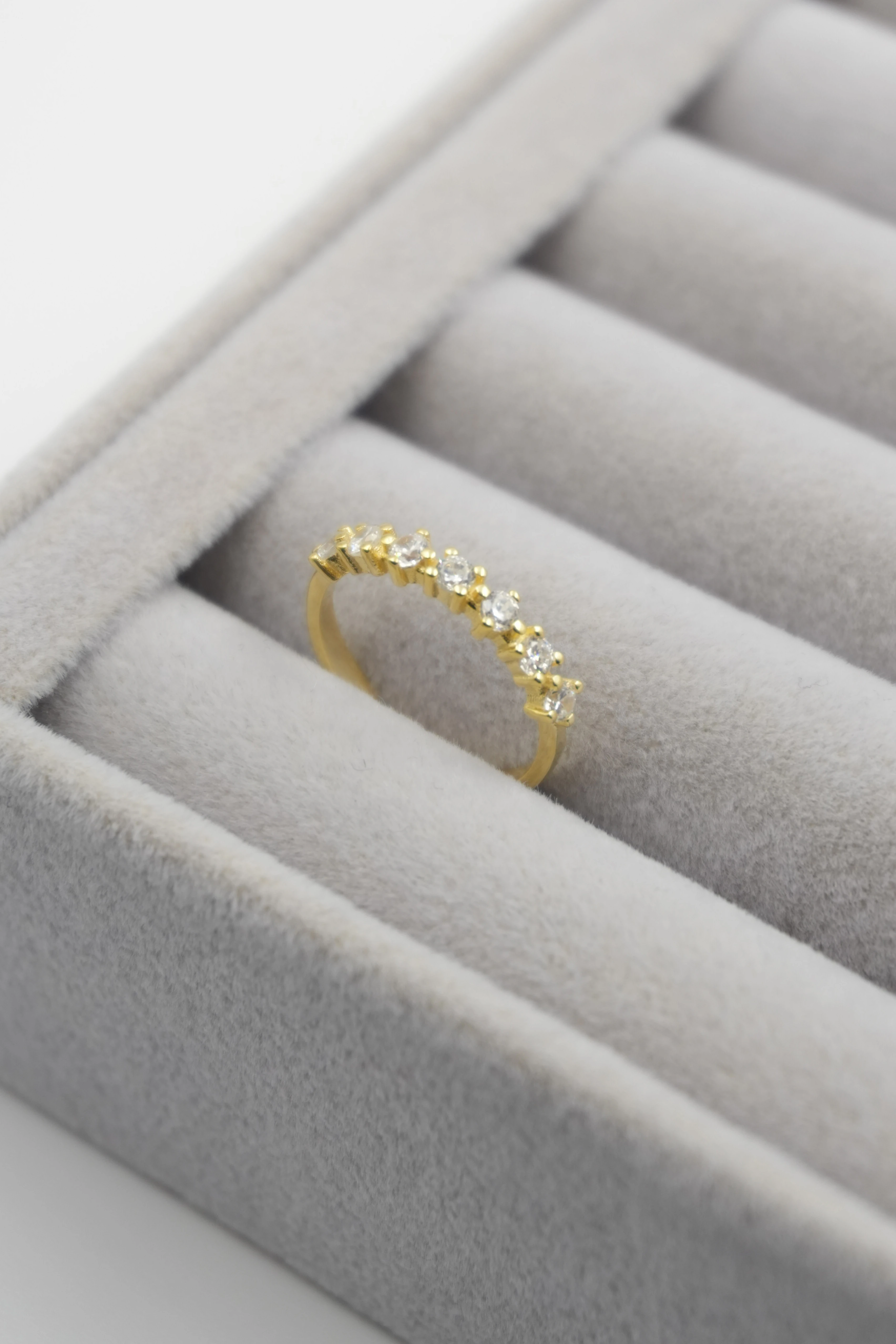 Lorel 7 Taşlı Yüzük Ayarlanabilir | 925 Ayar Gümüş