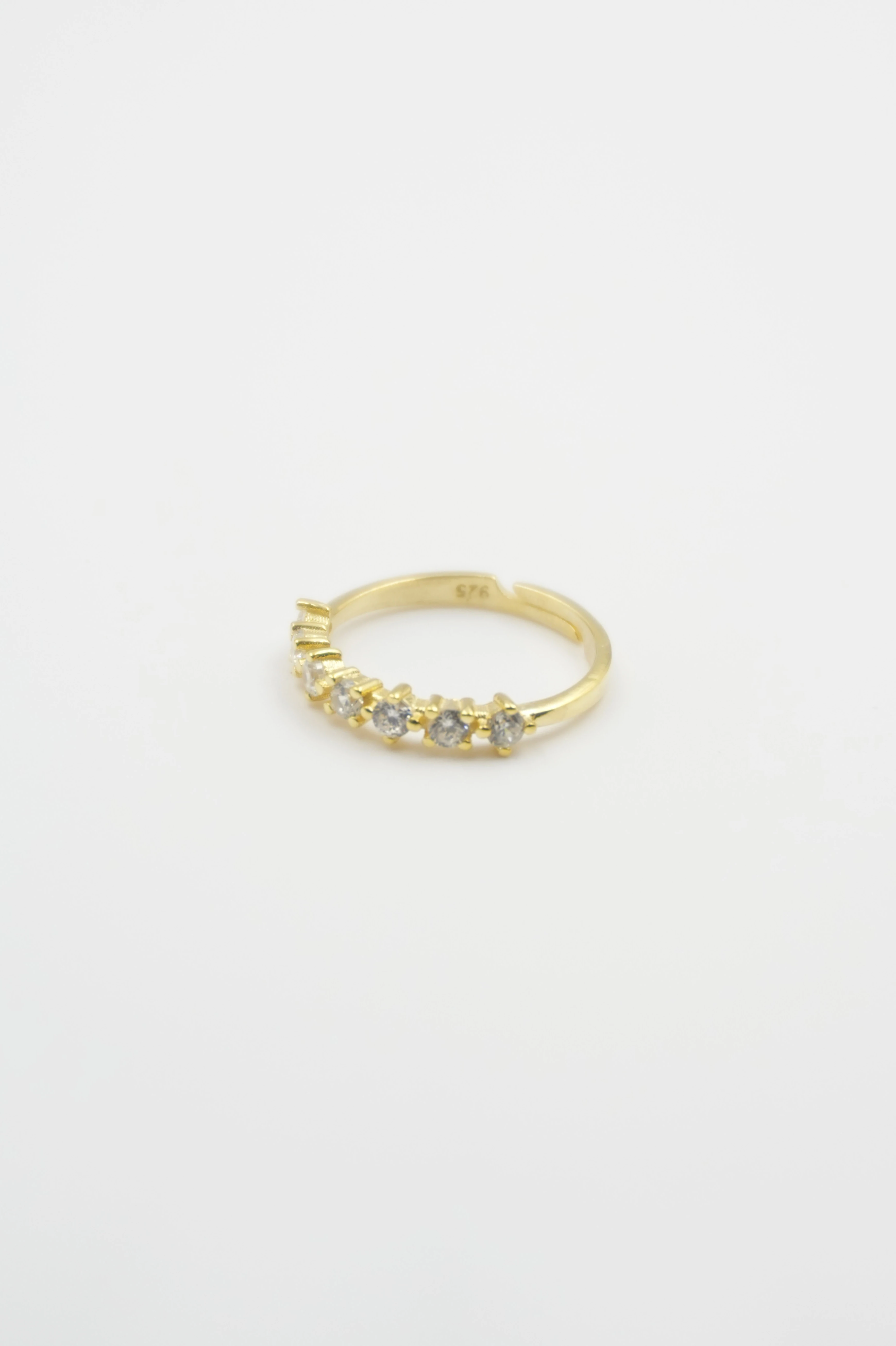 Lorel 7 Taşlı Yüzük Ayarlanabilir | 925 Ayar Gümüş