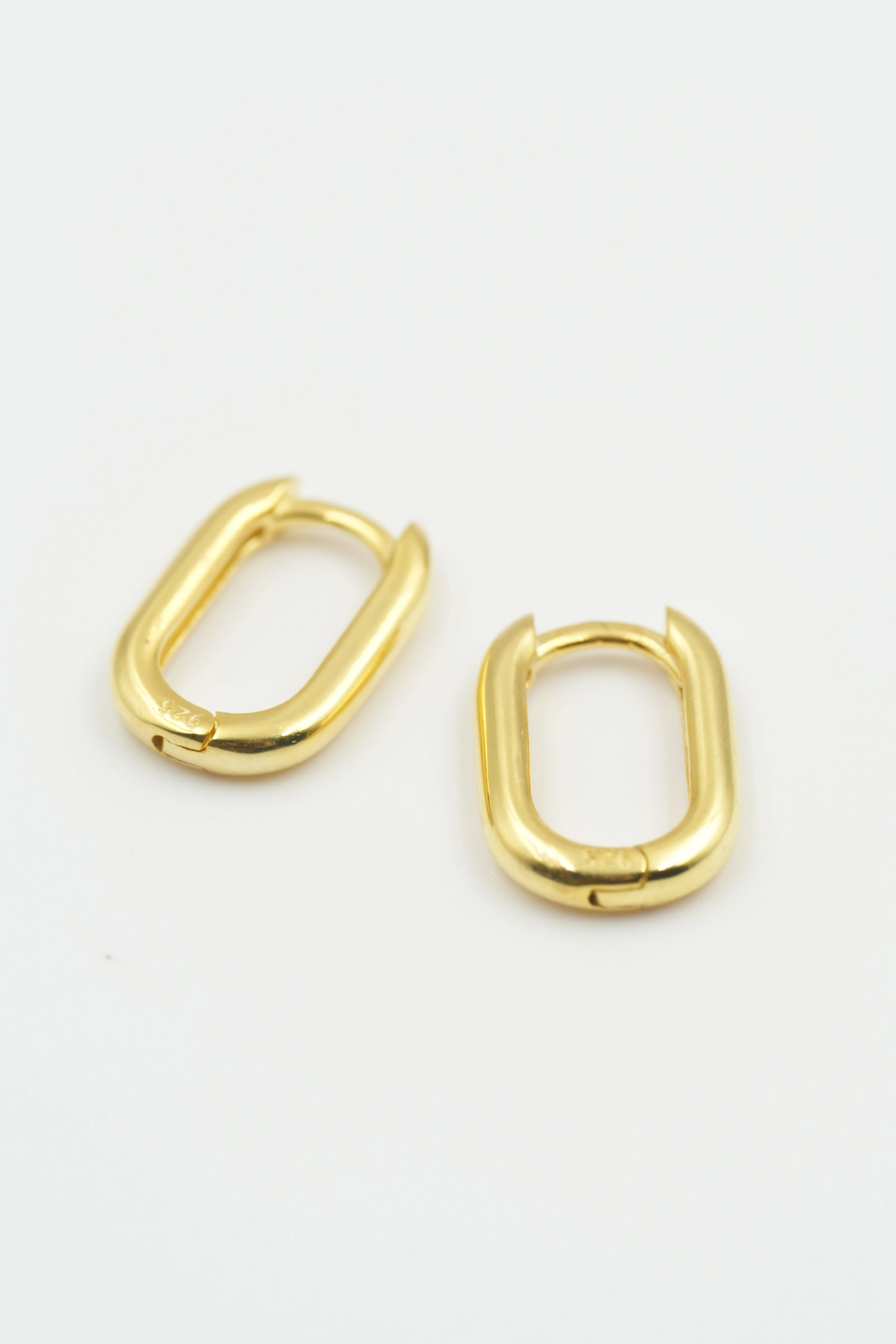 Vaye Uzun Oval Mini Küpe | 925 Ayar Gümüş