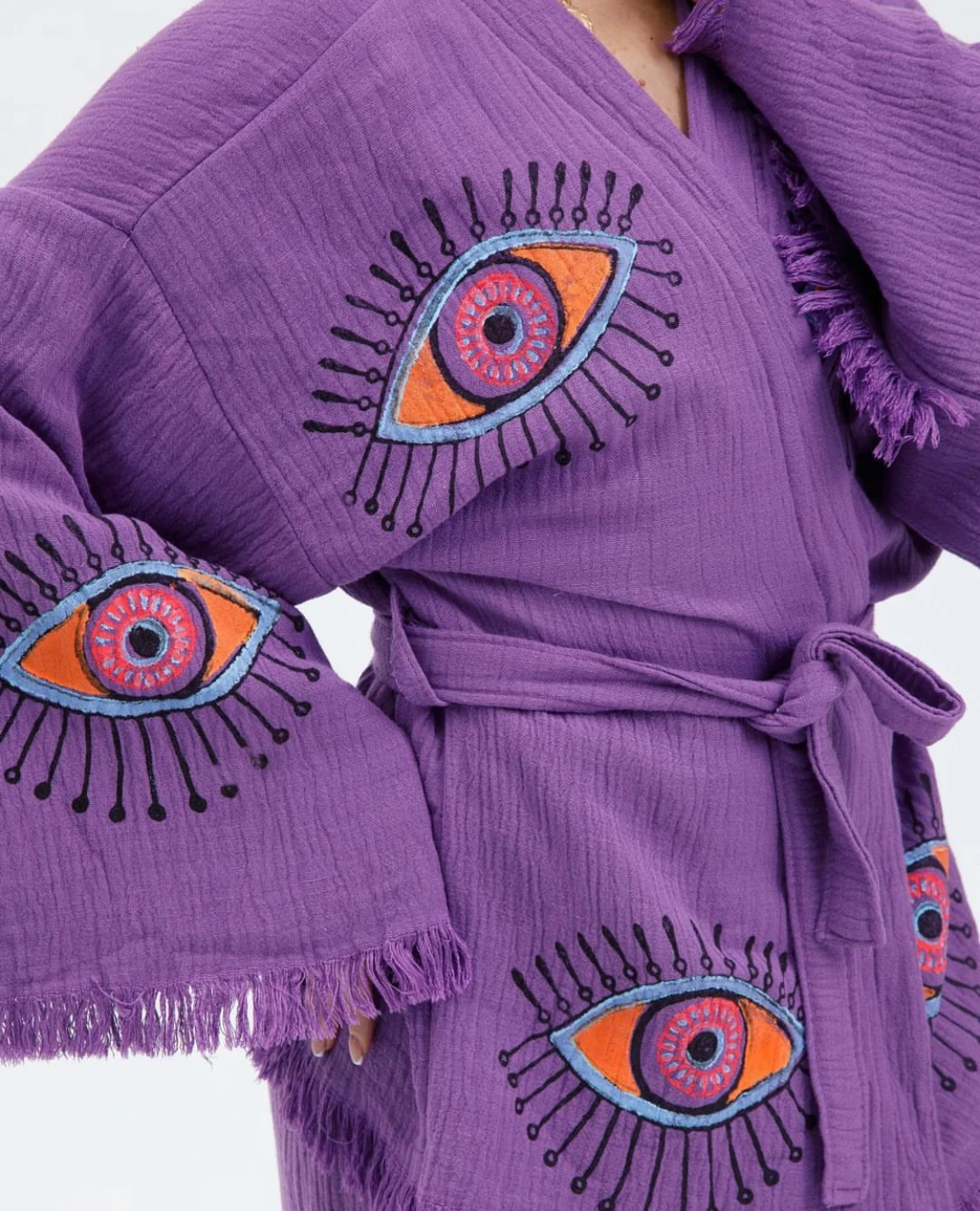 Lila Göz Müslin Kaftan