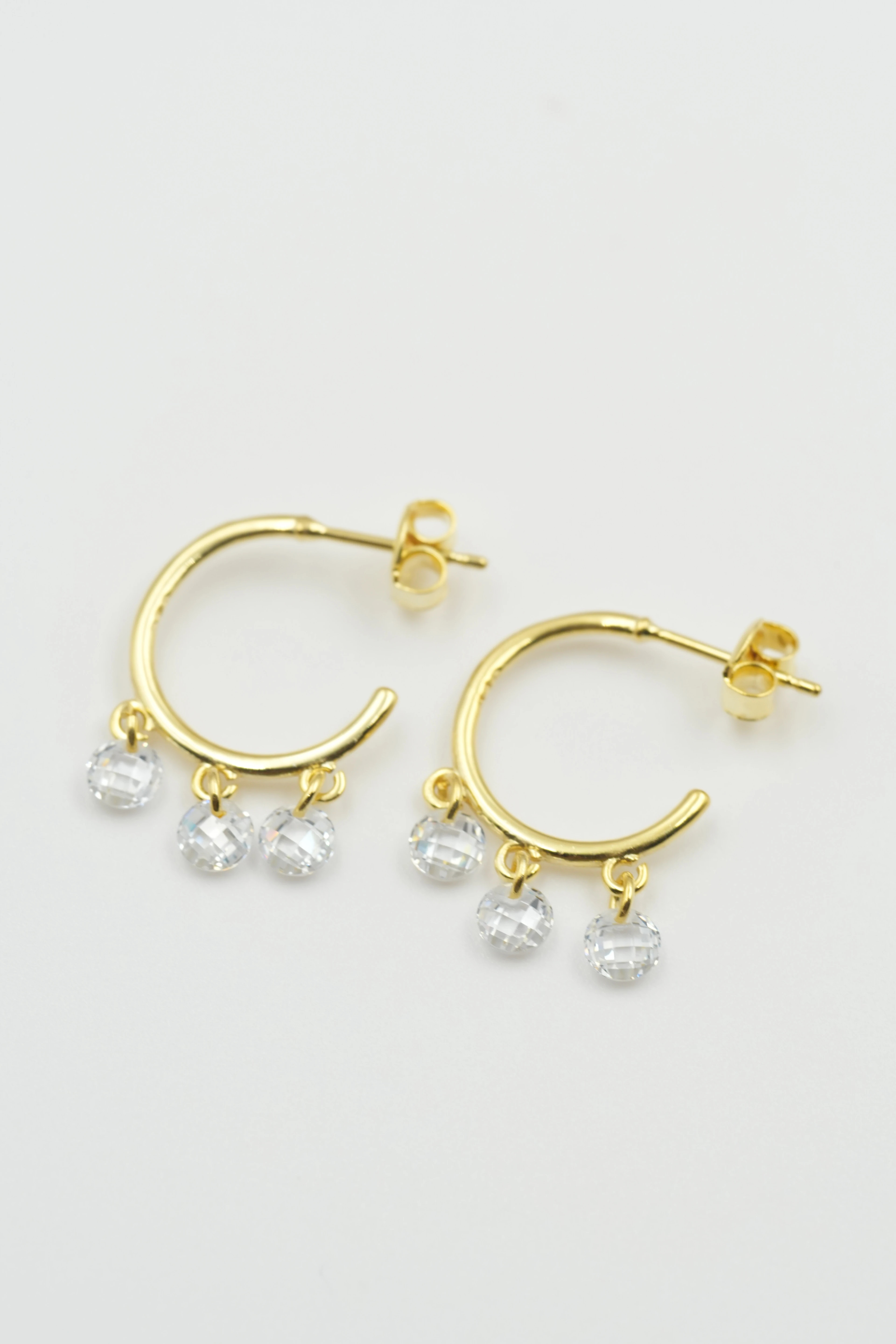 Liya Taşlı Sallantılı Küpe | 925 Ayar Gümüş