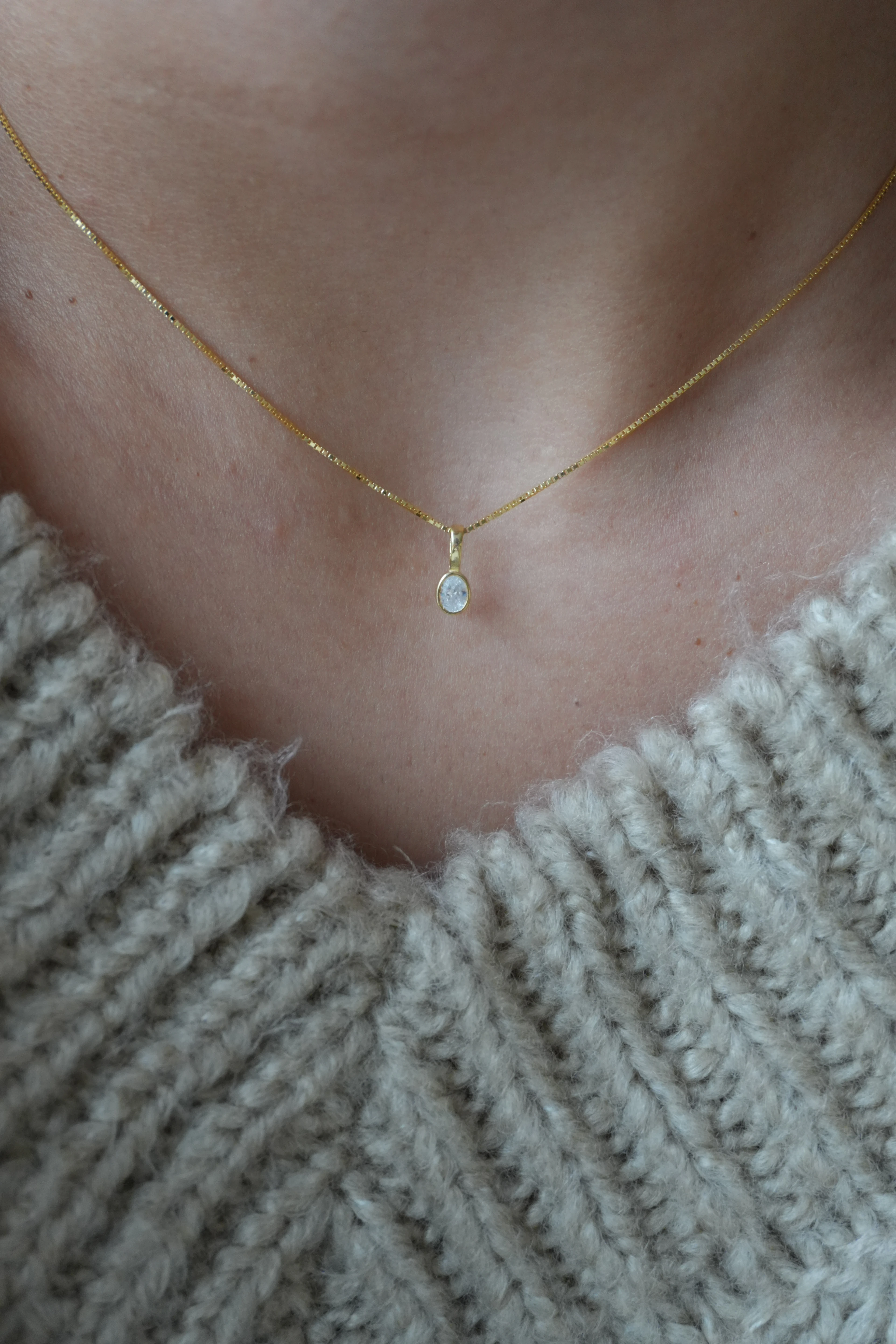 Minimal Tektaş Kolye | 925 Ayar Gümüş 