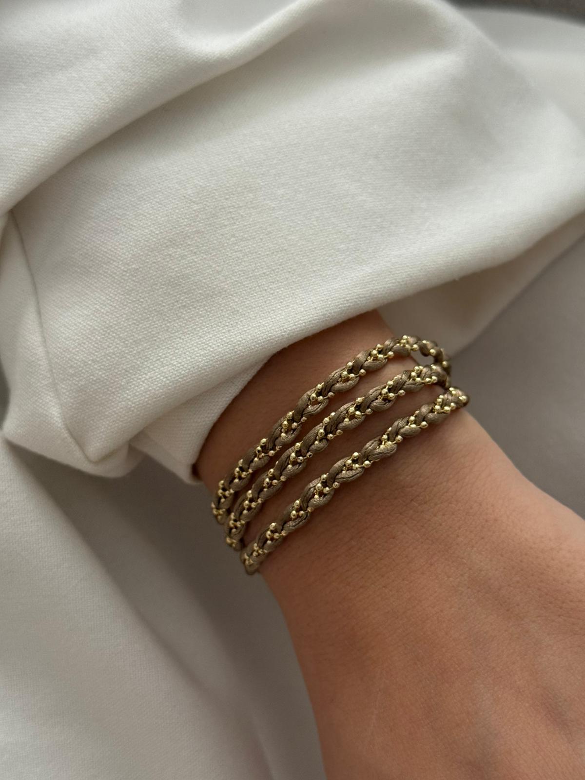 Üç Sıra Örgü Bileklik