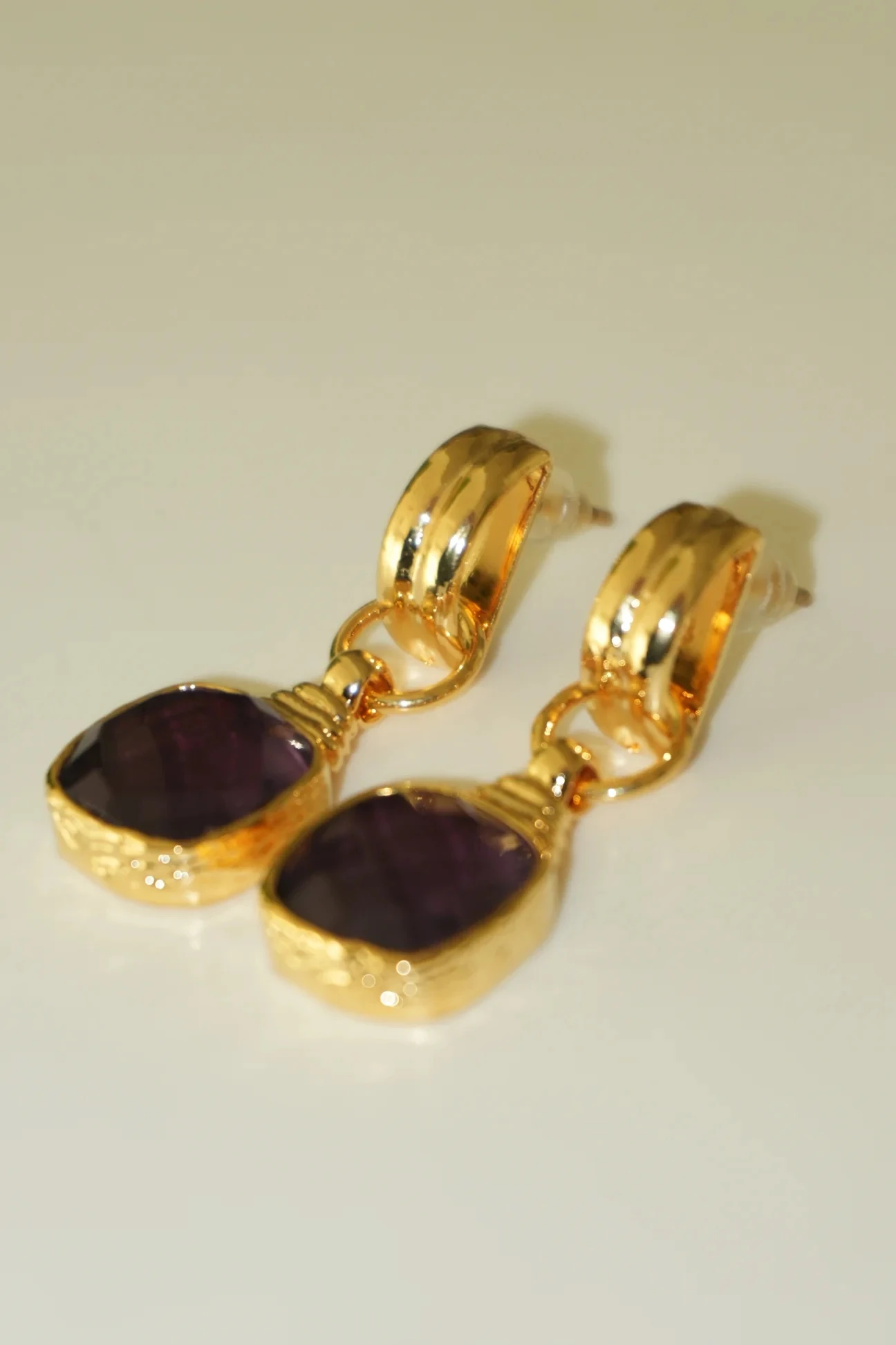 Halo Ay Taşı Doğaltaş Küpe