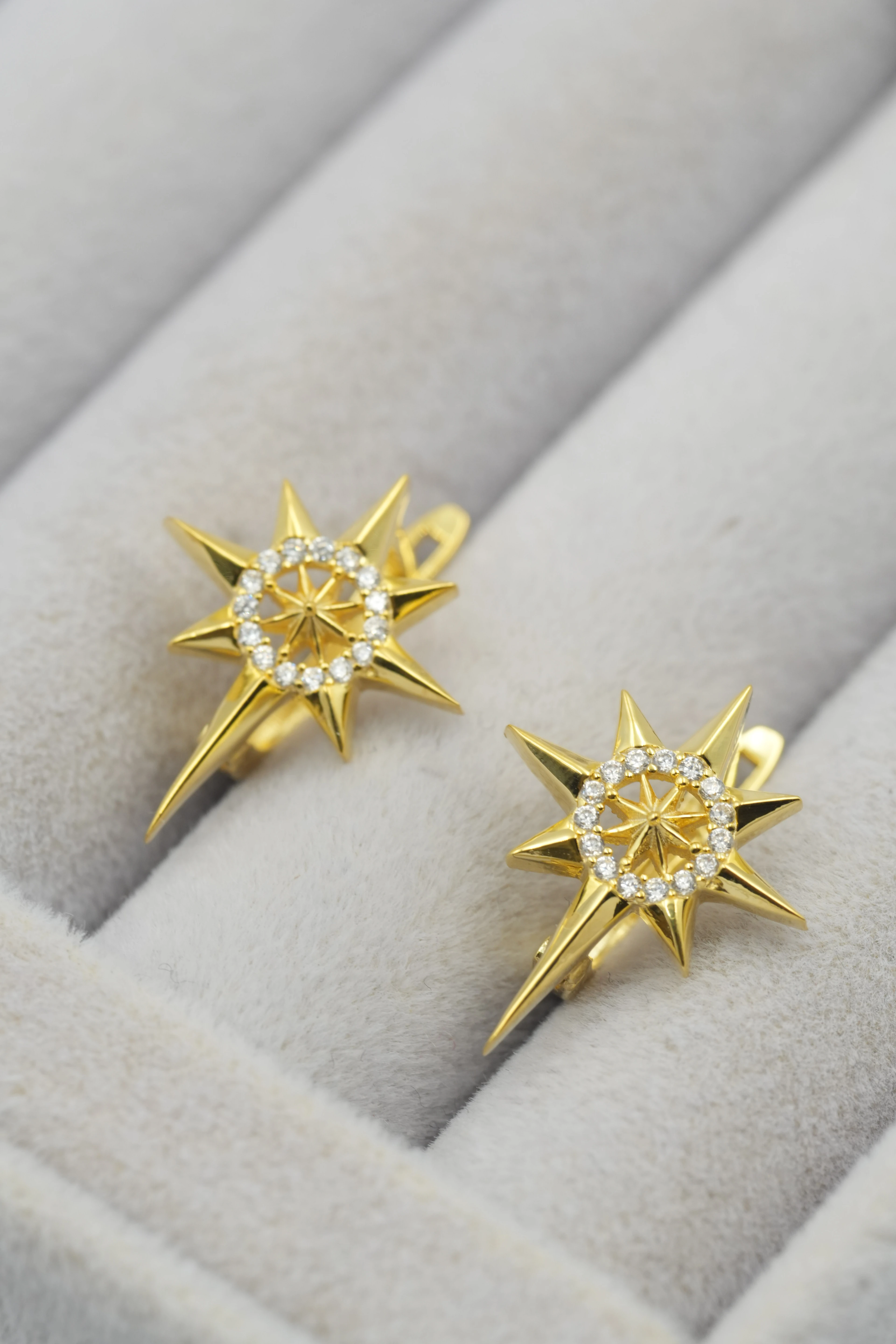 Kutup Yılldızı Küpe | 925 Ayar Gümüş