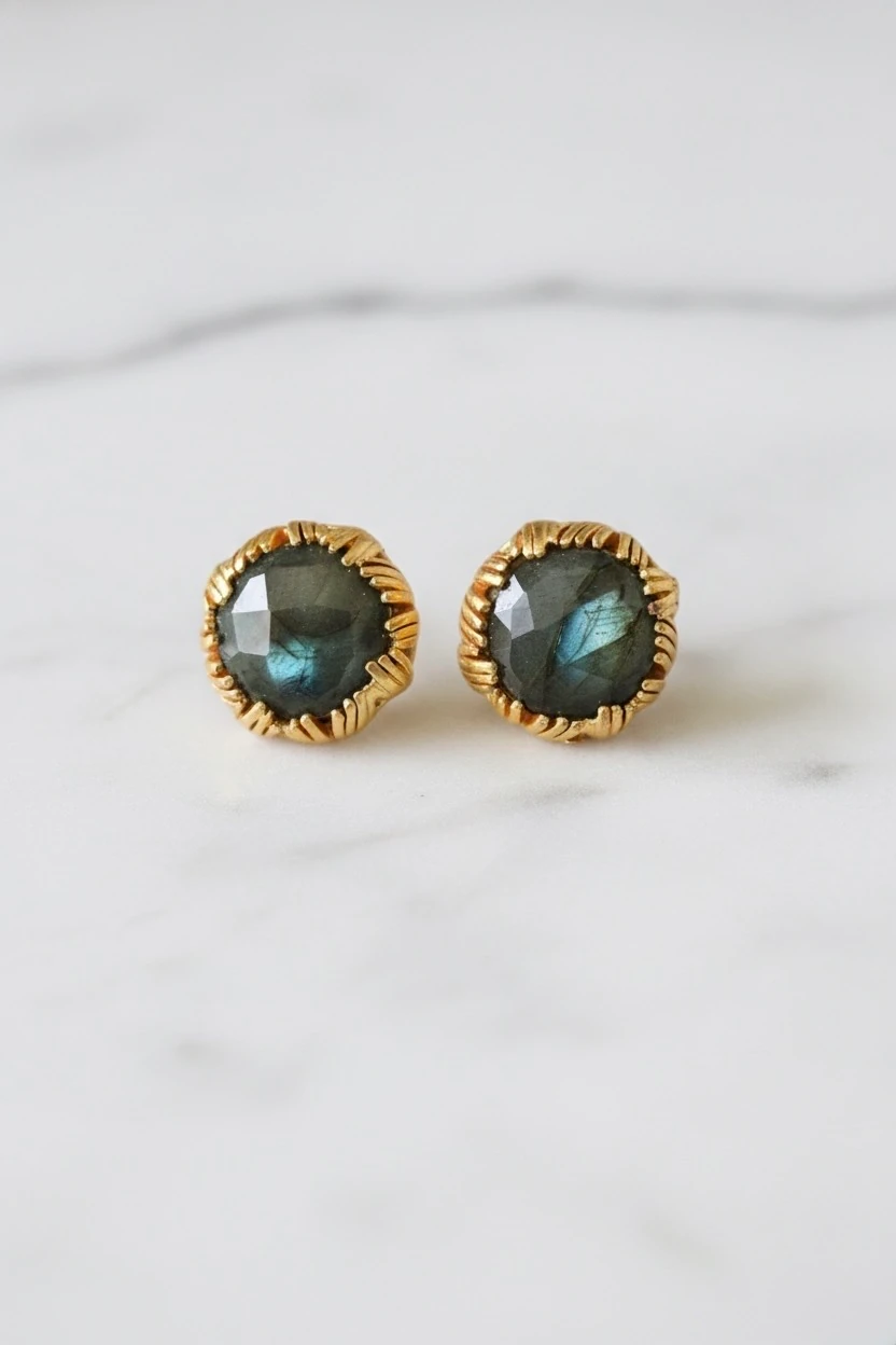 Rumors Amazonit Doğal Taş Küpe