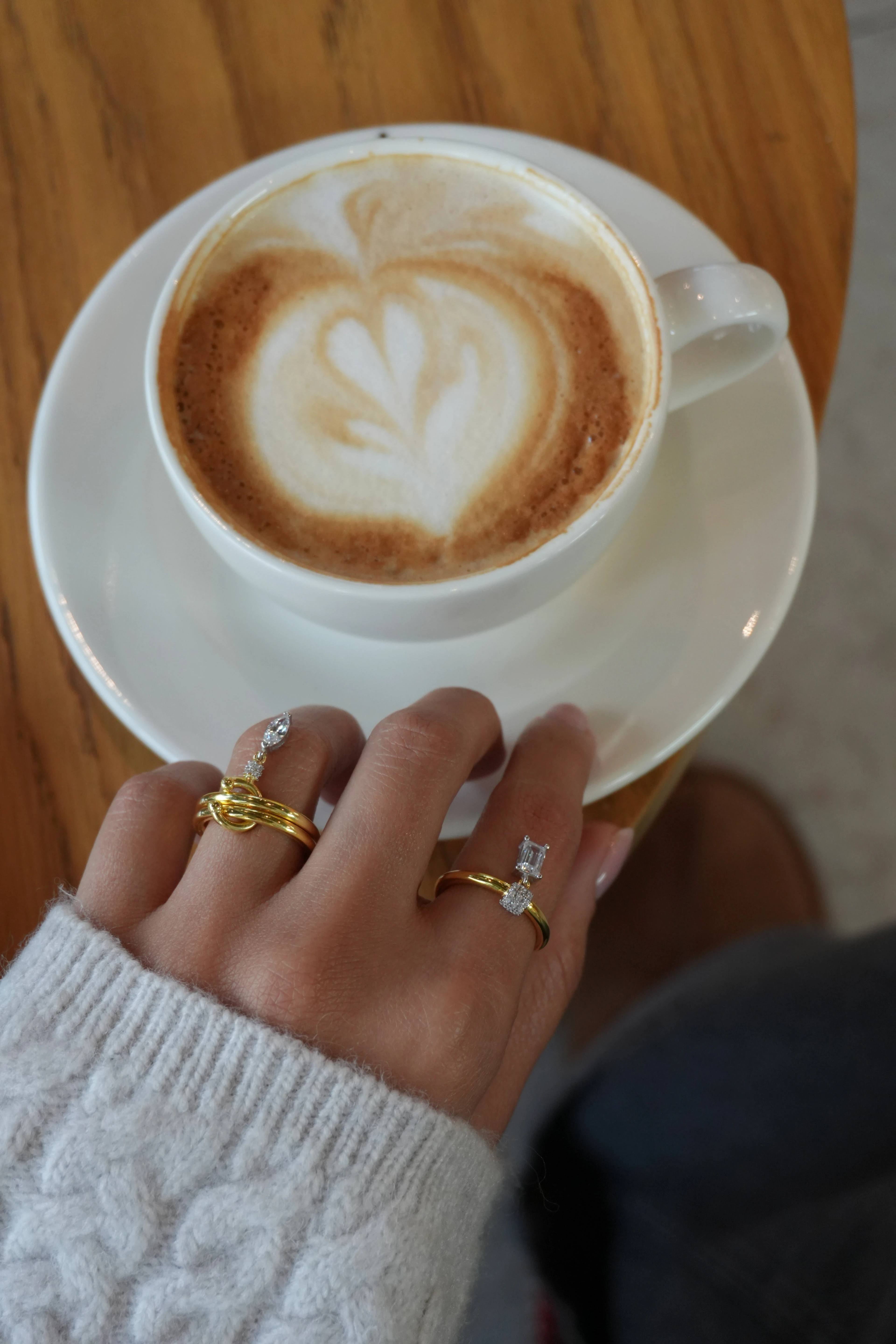 Shine İkili Sarkıntılı Damla Taşlı Yüzük No:3 | 925 Ayar Gümüş