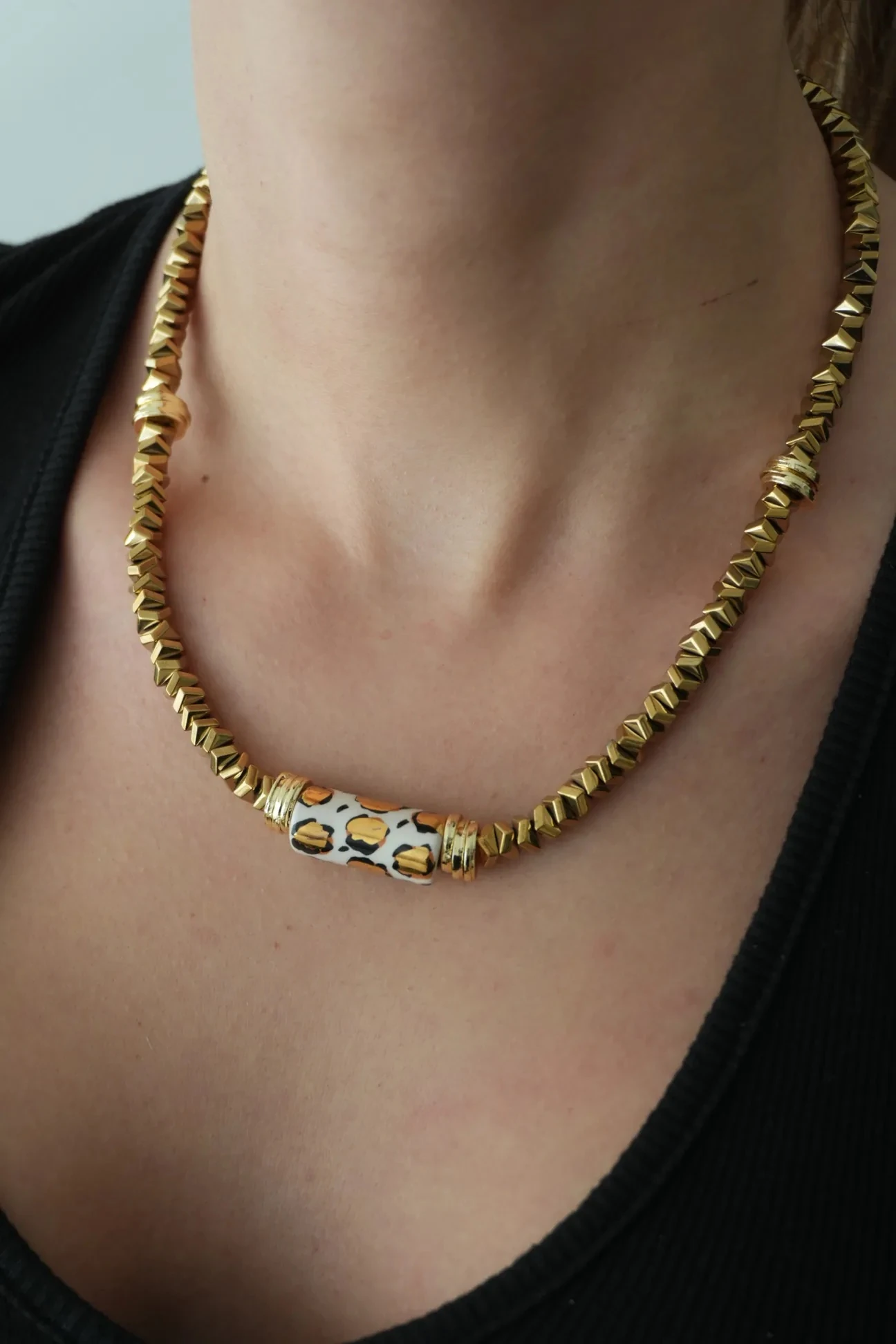 Savanna Hematit Doğal Taş Kolye