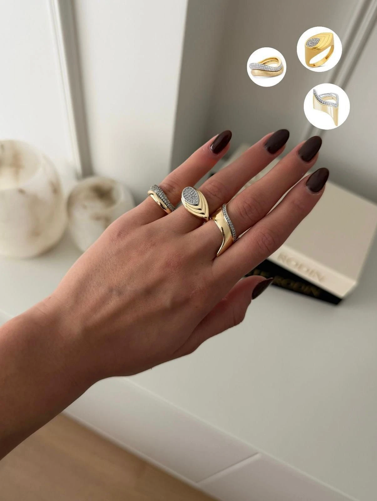 Helix Taşlı Yüzük