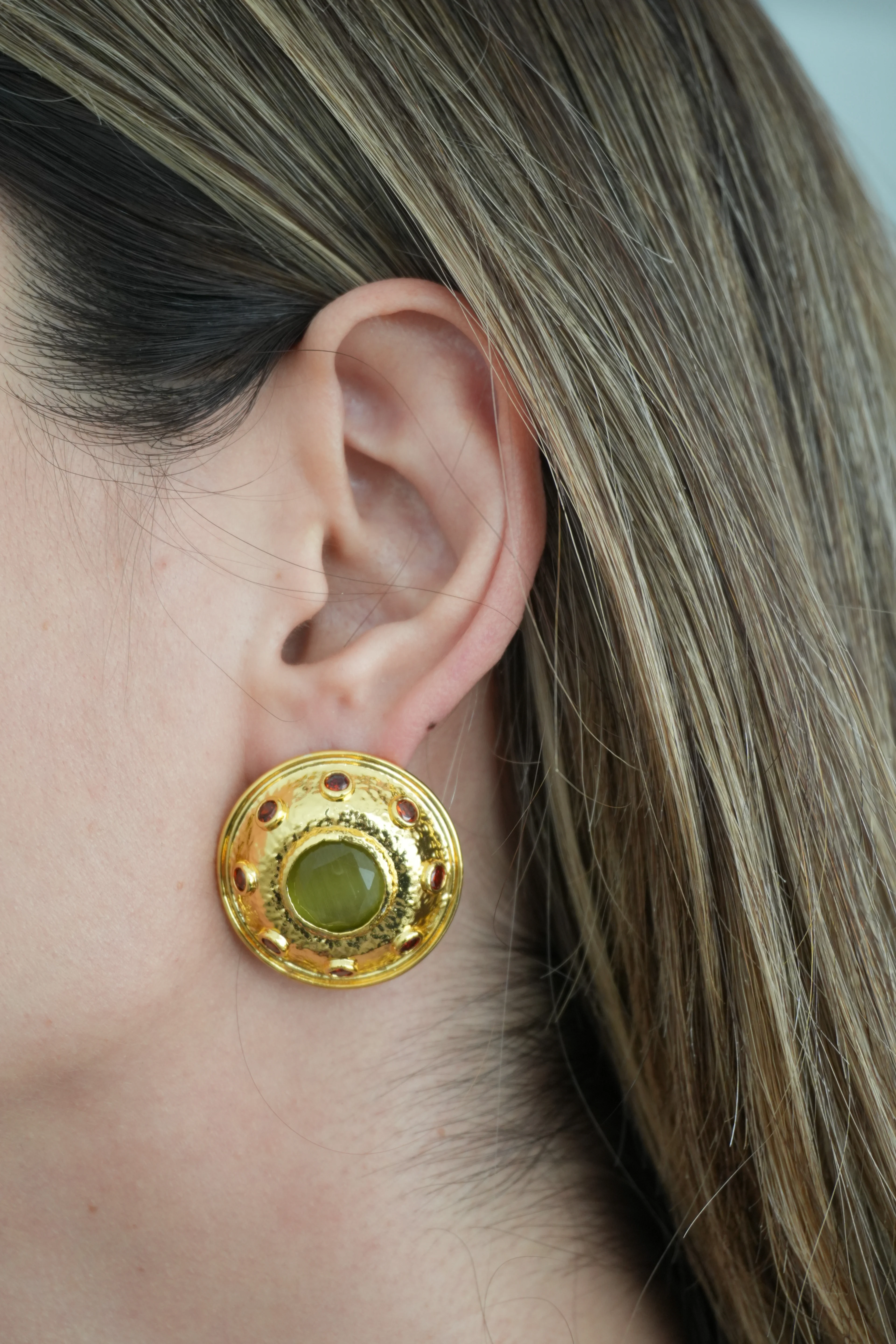 Lyra Amazonit Doğal Taşlı Küpe