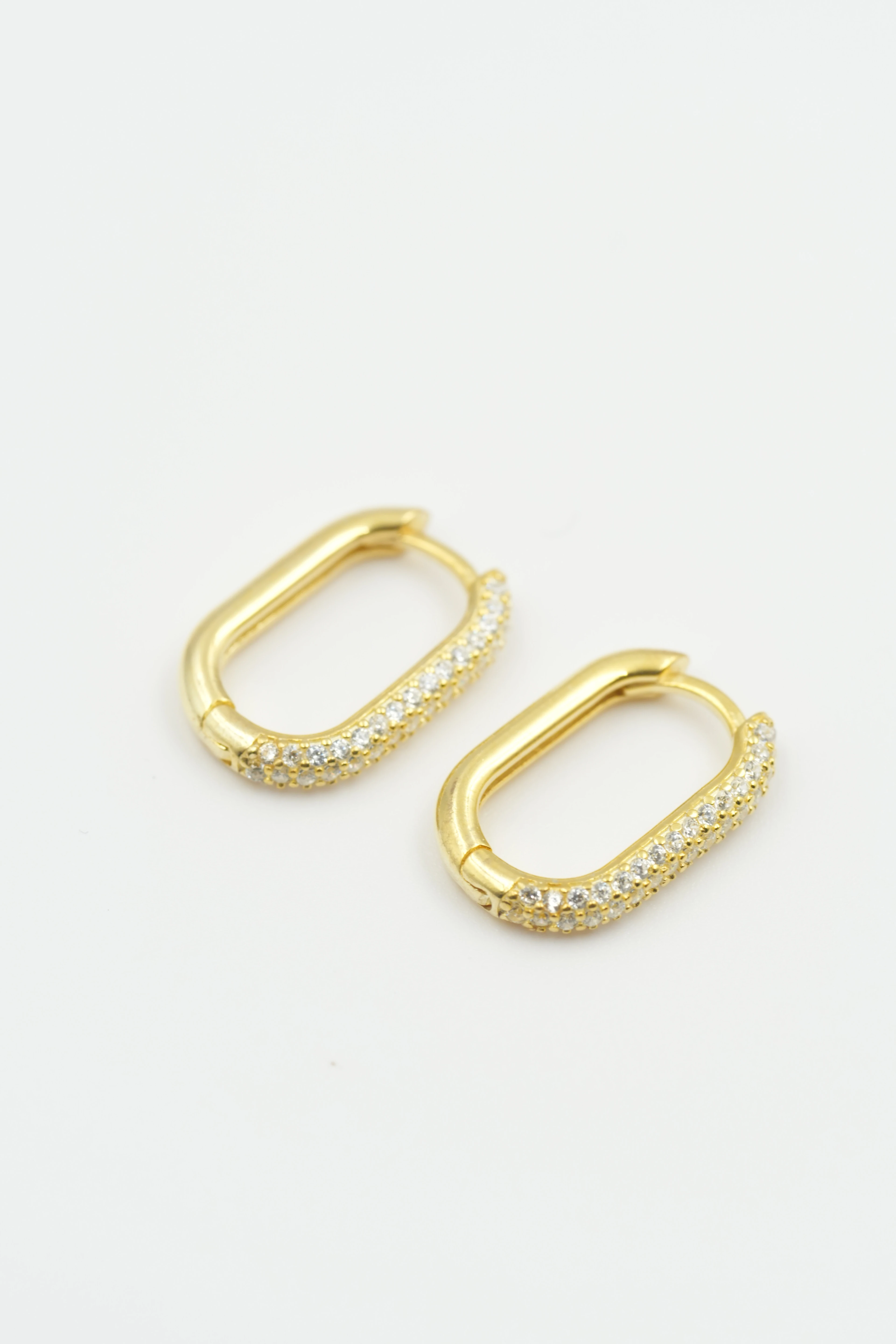 Vaye Uzun Oval Yarı Taşlı Küpe | 925 Ayar Gümüş