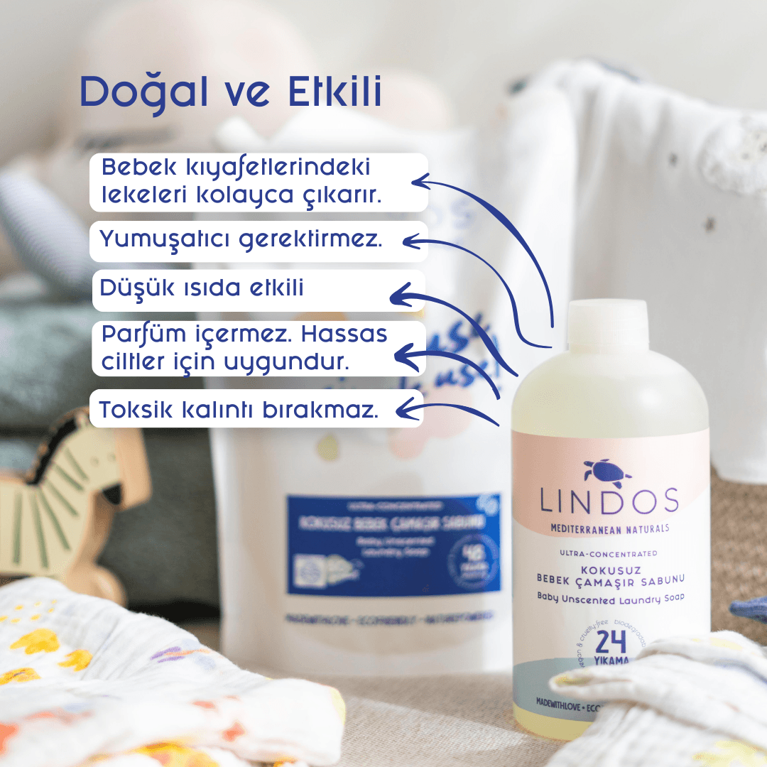 Doğal Bebek Çamaşır Deterjanı Bitkisel Sabun