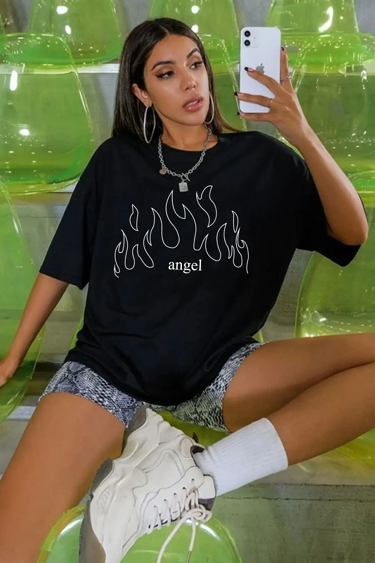 BEYAZ ANGEL T-SHIRT