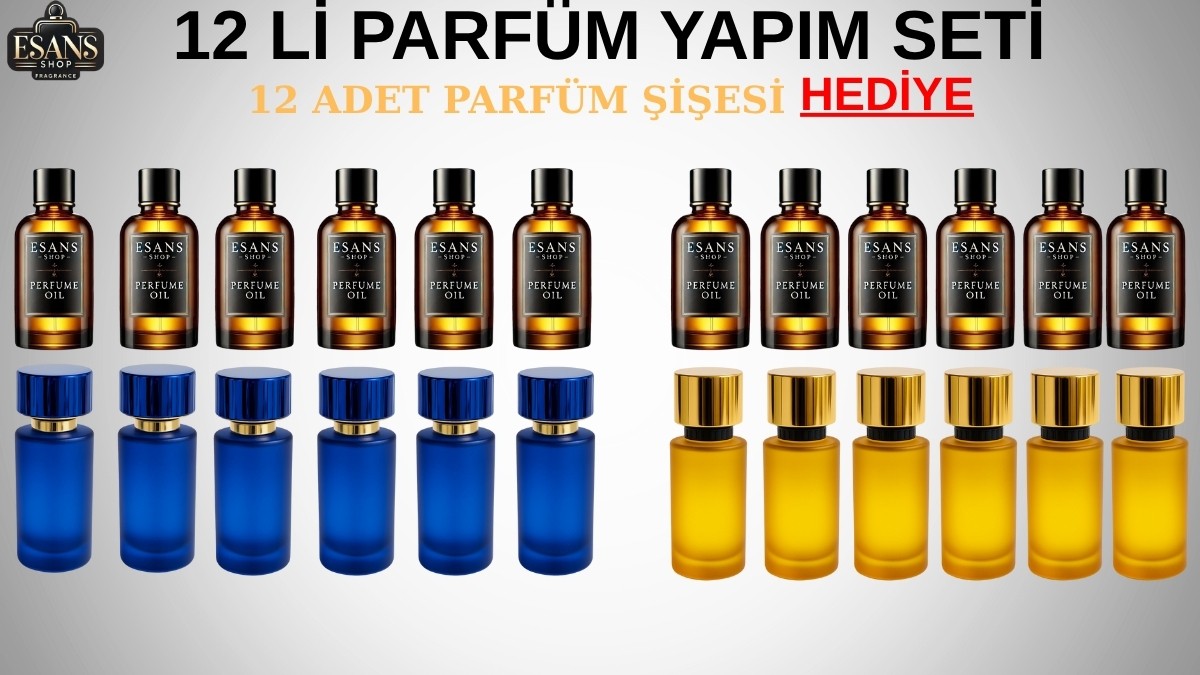 12 Li Parfüm Yapım Seti - 12 Adet Parfüm Şişesi Hediye