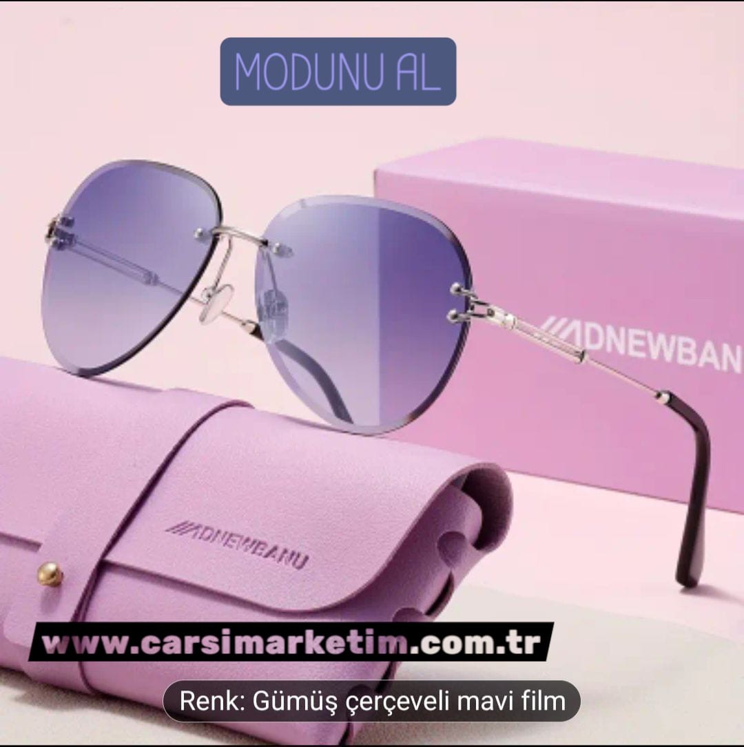 Güneş Gözlüğü ADNEWBANU EYEWEAR Çerçevesiz Mavi Renk