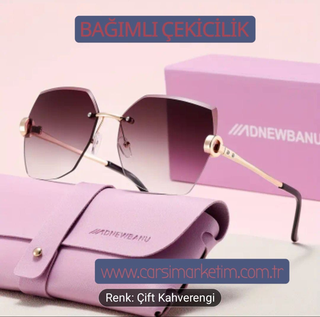 Güneş Gözlüğü ADNEWBANU EYEWEAR Çerçevesiz Çift Kahverengi Renk