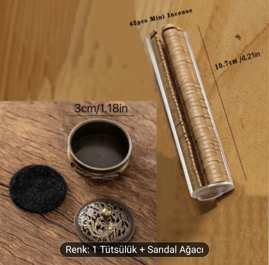 Ejderha & Anka Kuşu Tütsülük ve 42 Adet Kaz Armut, Sandal Ağacı Koku Tütsü