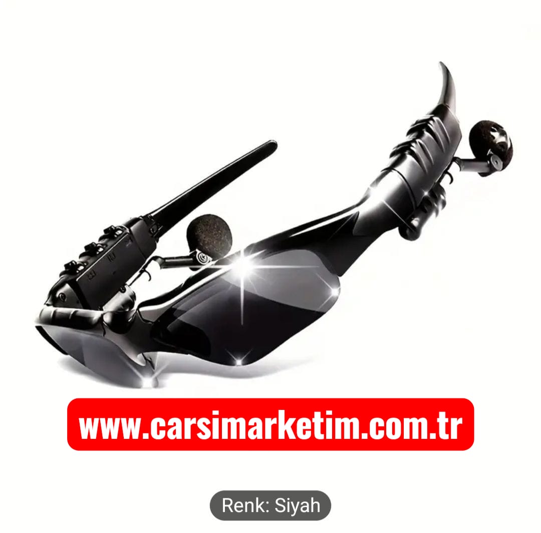 ANKRIYUL Kablosuz Kulaklıklı Güneş Gözlüğü Siyah Cam Siyah Çerçeve