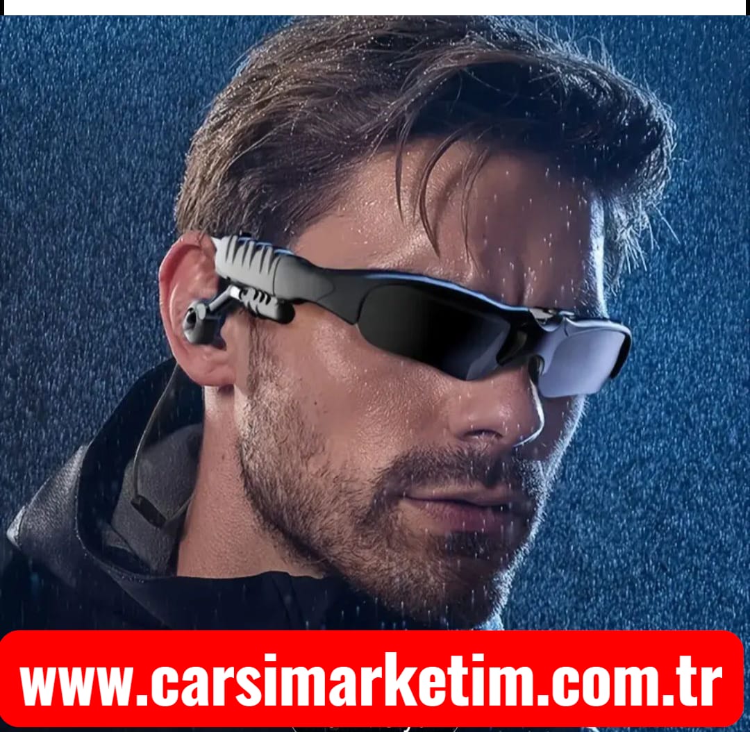 ANKRIYUL Kablosuz Kulaklıklı Güneş Gözlüğü Siyah Cam Siyah Çerçeve