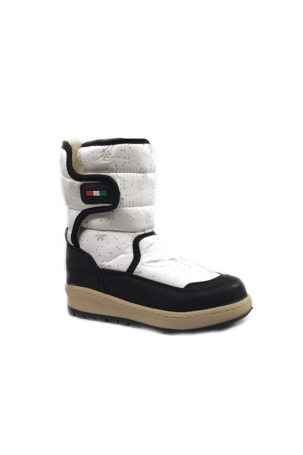 Le Petit Beyaz Kar Desenli Içi Kürklü Kız Çocuk Kar Botu