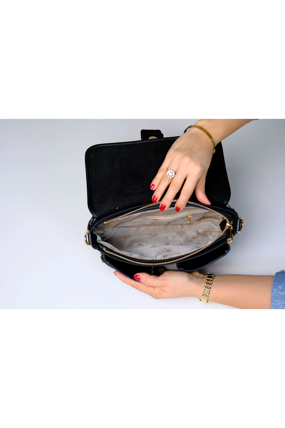 Twopocket Bag Sunideri/Süet Kadın Çanta BL1495