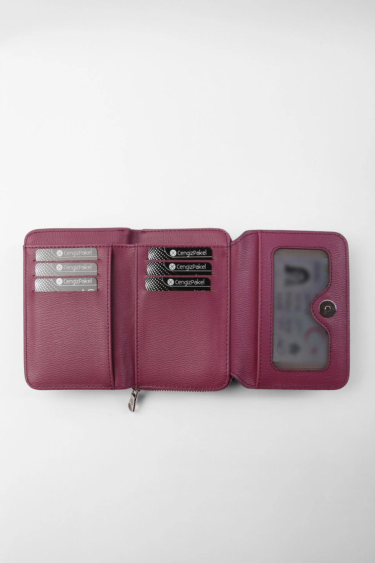 Küçük Boy Kadın Mürdüm Cüzdan