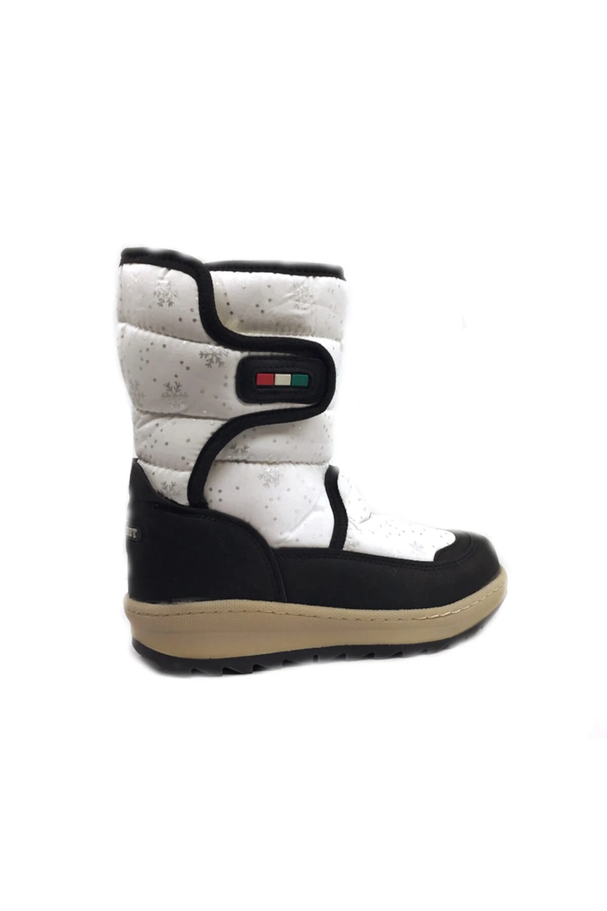 Le Petit Beyaz Kar Desenli Içi Kürklü Kız Çocuk Kar Botu