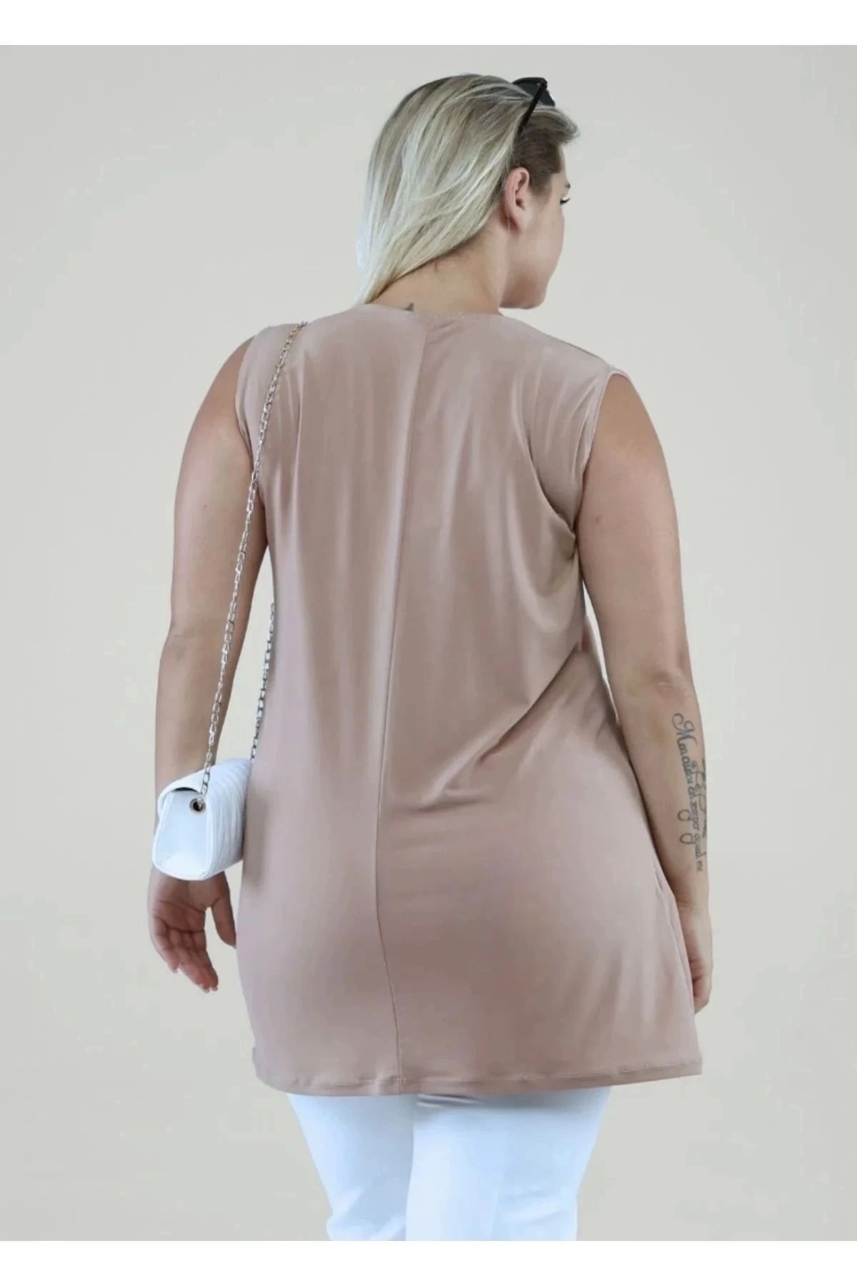 Kadın Sıfır Kol Kurtarıcı Kolsuz Tunik İçlik 10106