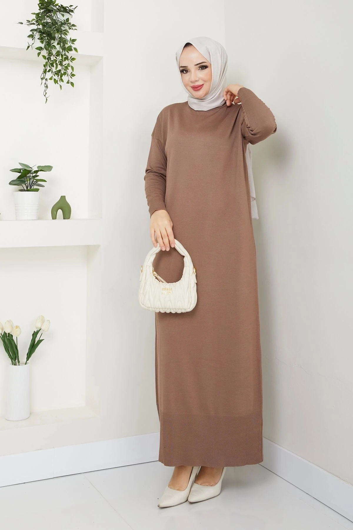 Kadın Merserize Triko Elbise 10124