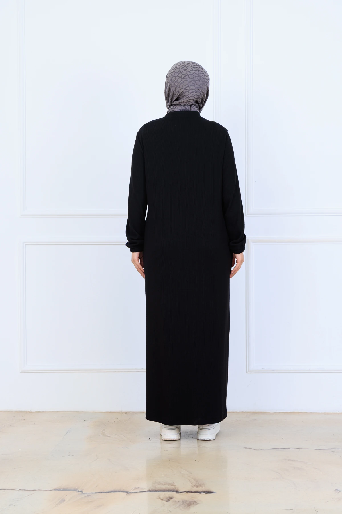 Rahat Kalıp Fitilli Örme Kumaş Elbise 10126