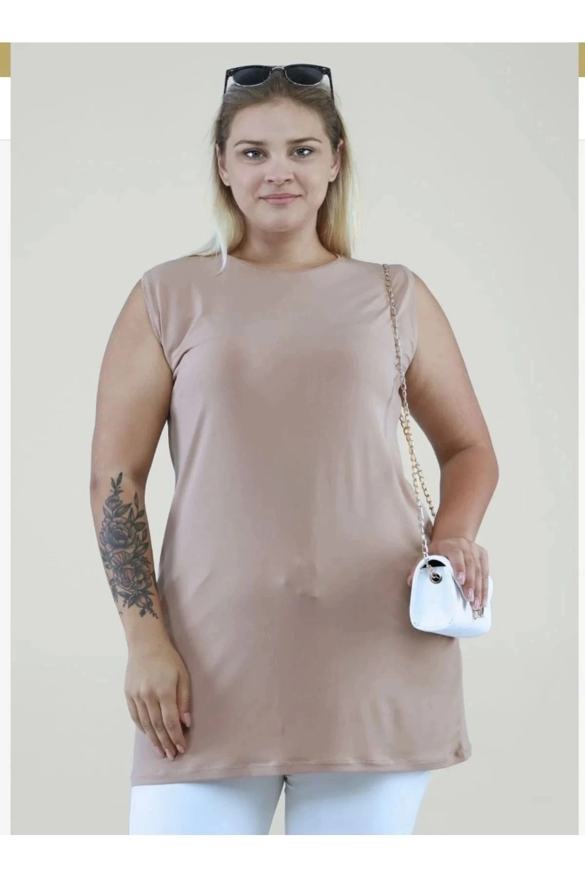 Kadın Sıfır Kol Kurtarıcı Kolsuz Tunik İçlik 10106